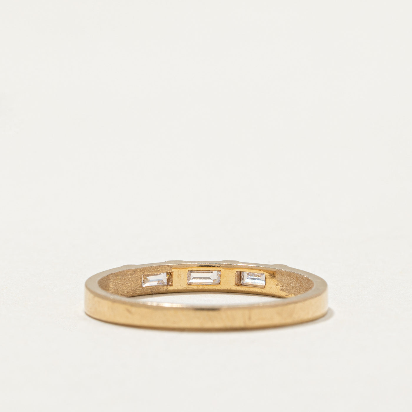 Three Stone Baguette Cut Diamond Band | 0.21ctw | SZ 5.75