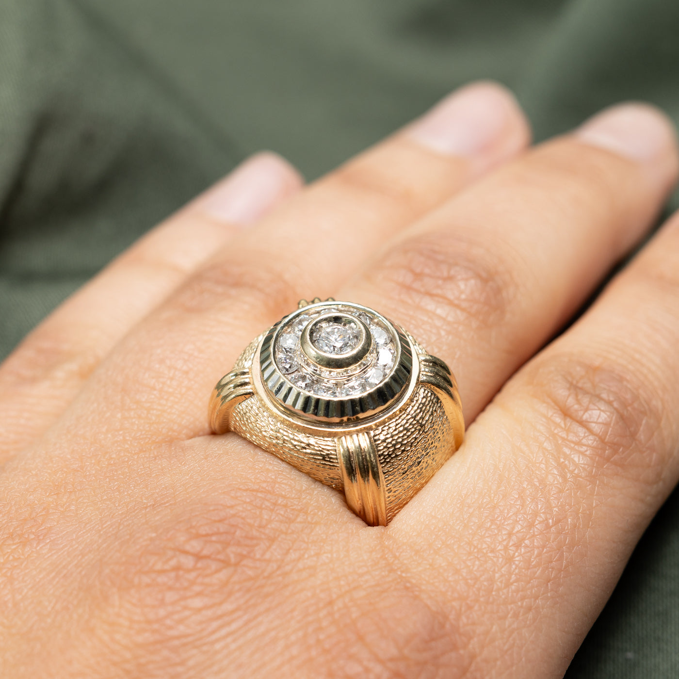 Diamond Halo Cocktail Ring | 0.81ctw | SZ 9.5