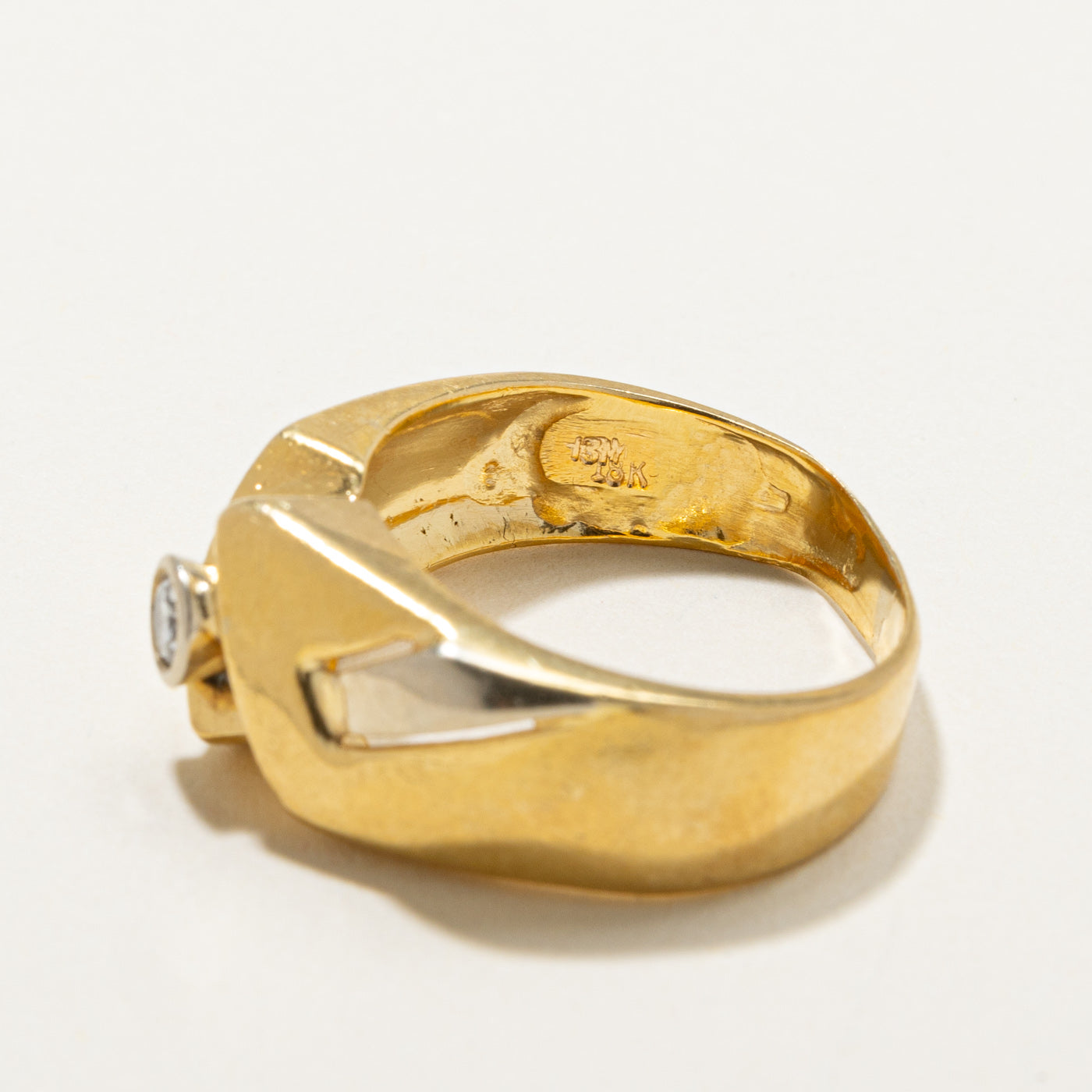 Single Stone Diamond Abstract Ring | 0.12ct | SZ 7