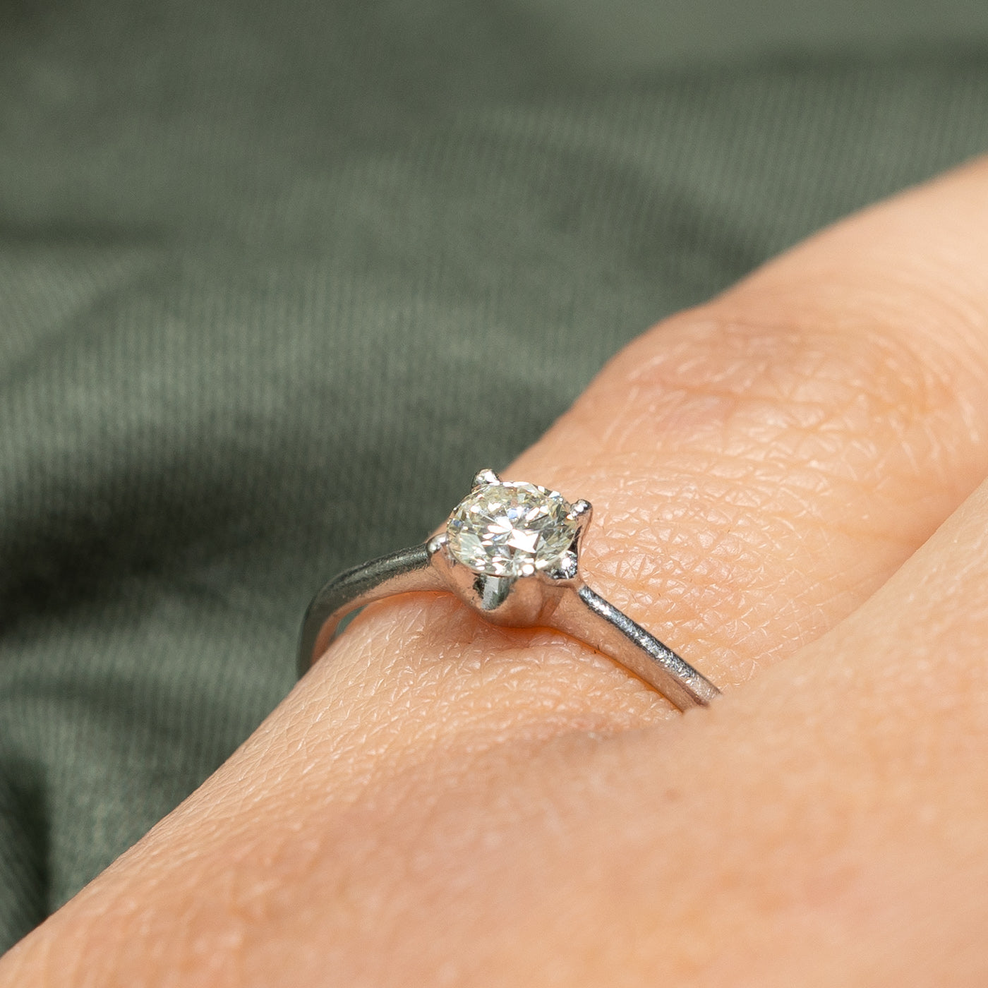 Platinum Solitaire Diamond Engagement Ring | 0.28ct | SZ 5.75