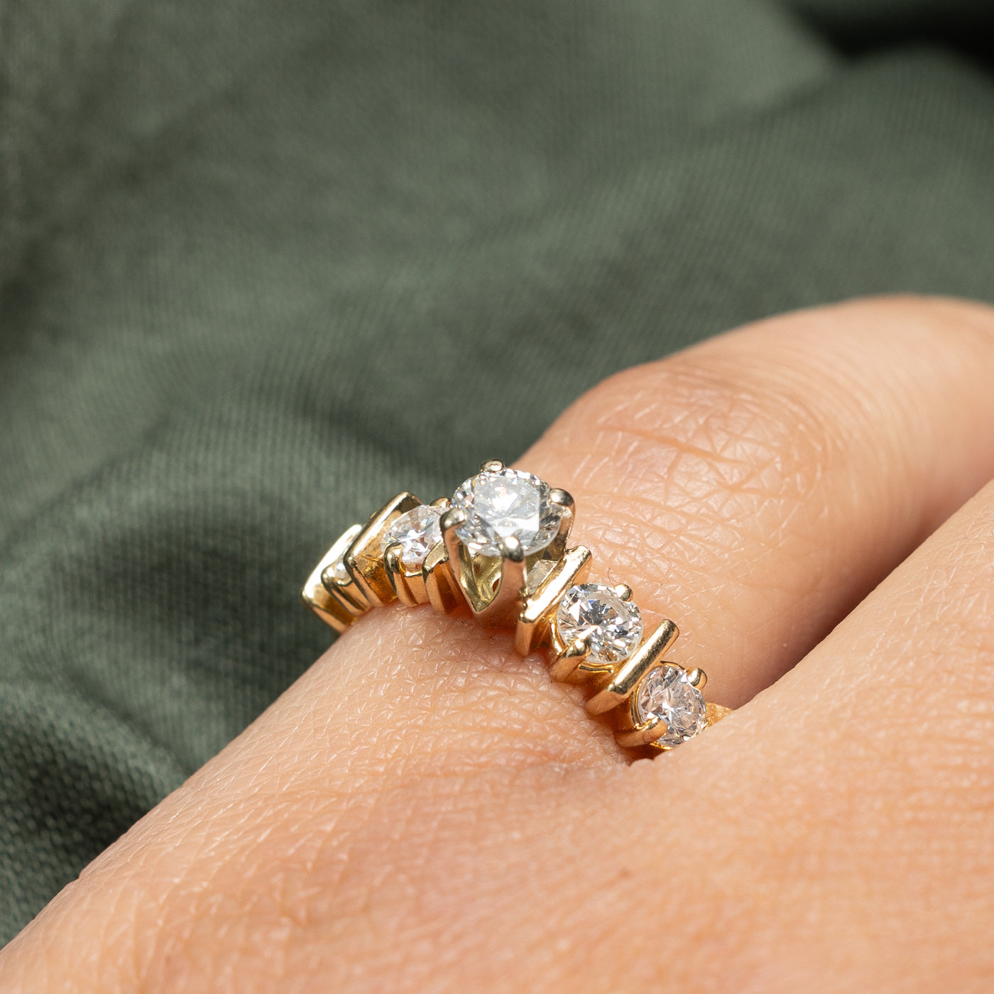 Five Stone Diamond Engagement Ring | 1.08ctw | SZ 5.25