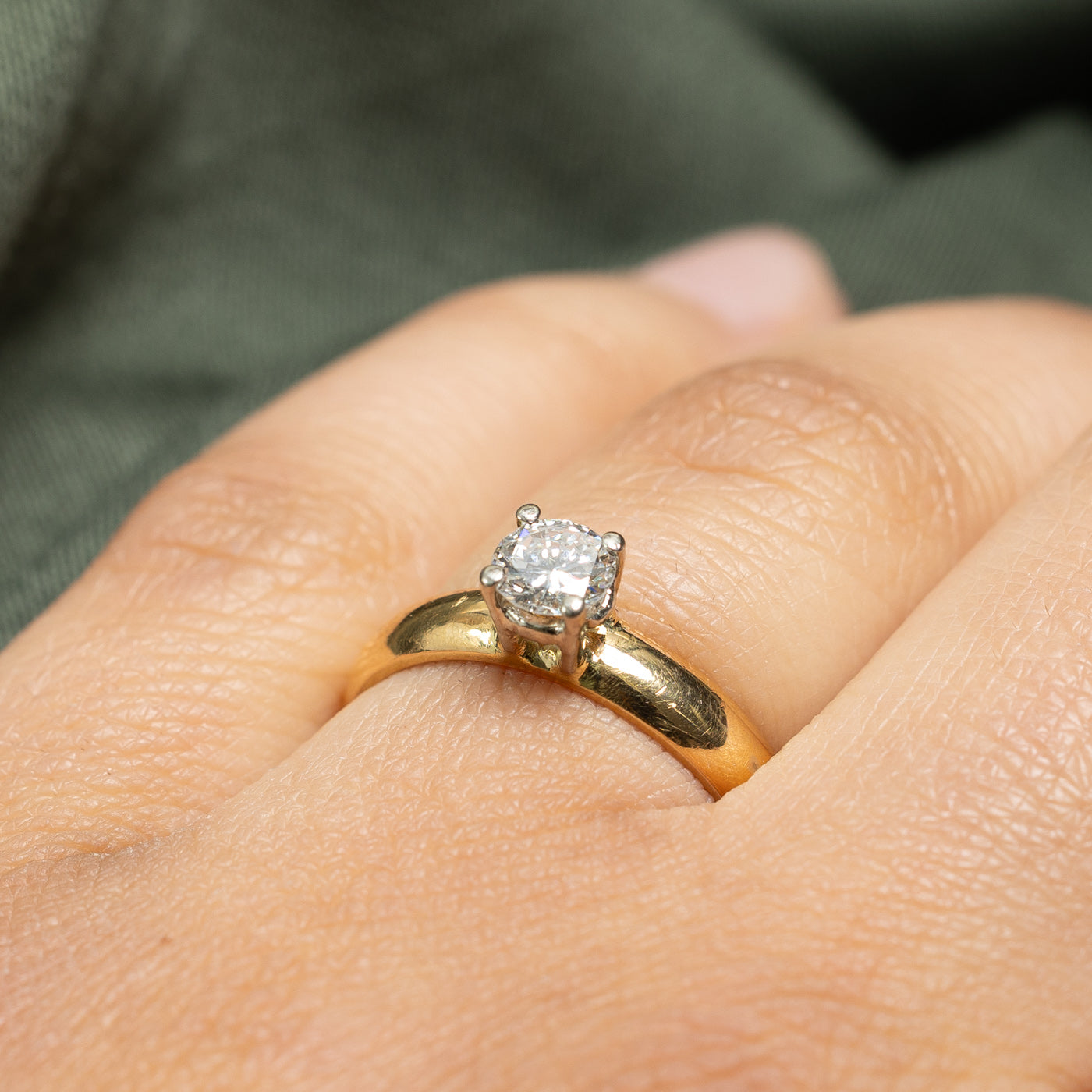 Solitaire Diamond Engagement Ring | 0.48ct | SZ 6.5