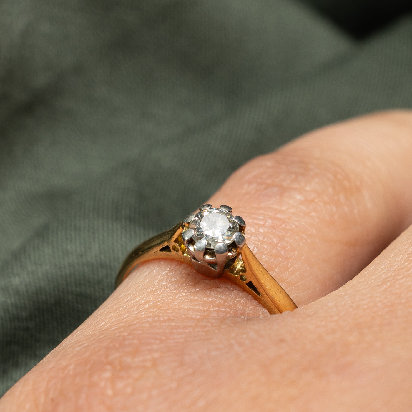 Solitaire High Set Diamond Ring | 0.25ct | SZ 4.5