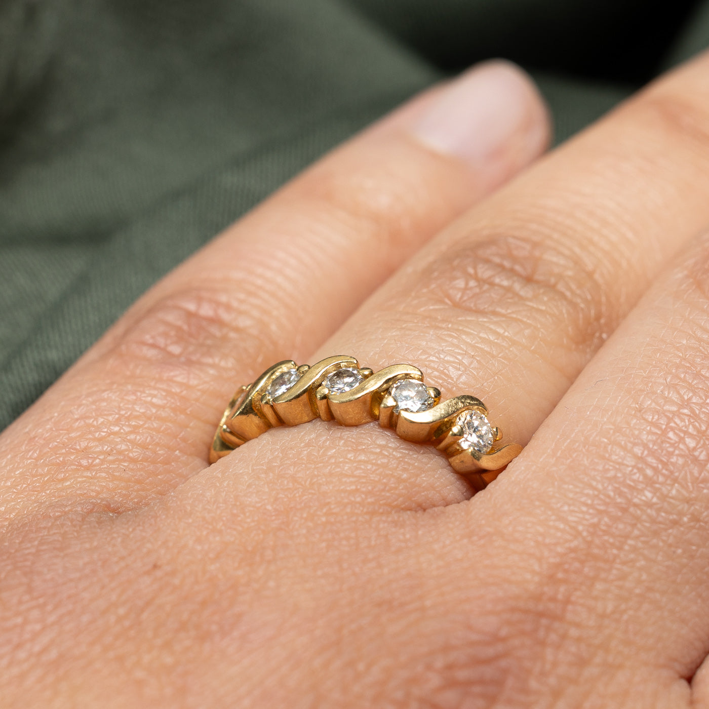 Five Stone Diamond Wave Band | 0.55ctw | SZ 6.25
