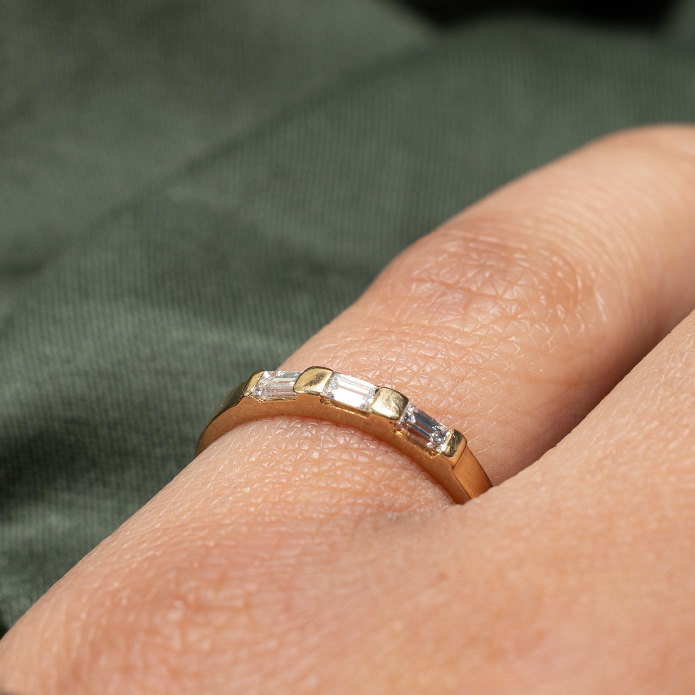 Three Stone Baguette Cut Diamond Band | 0.21ctw | SZ 5.75