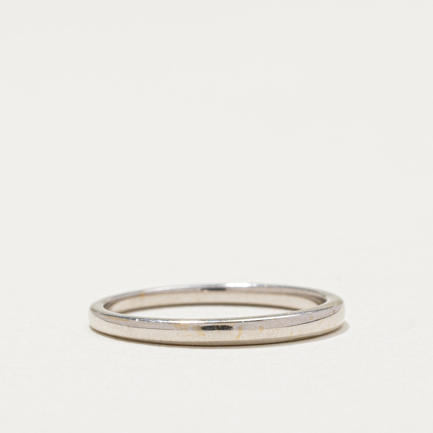 18 White Gold Wedding Band | 2.00mm | SZ 6