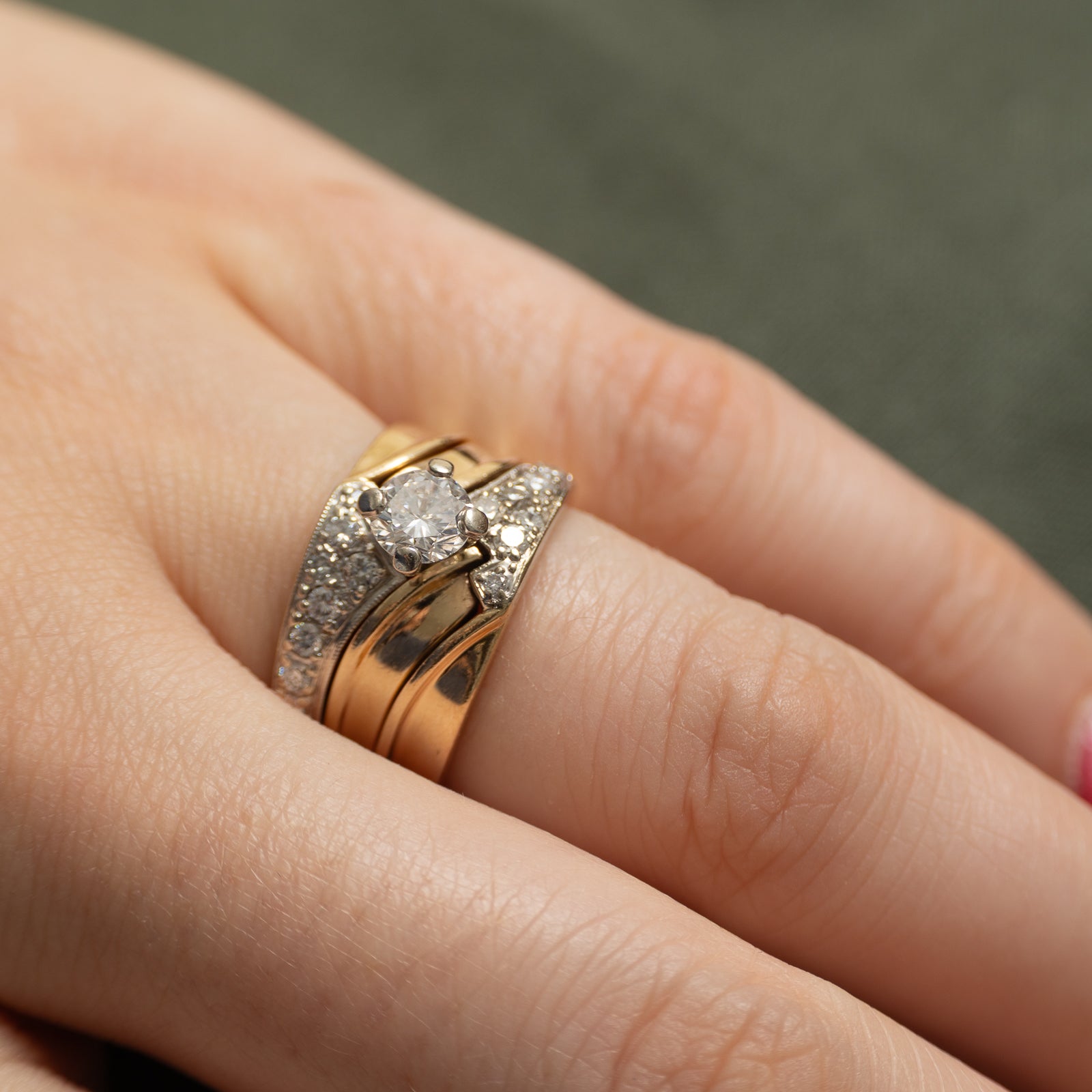 Diamond Chunky Bypass Ring | 0.84ctw | SZ 6.25