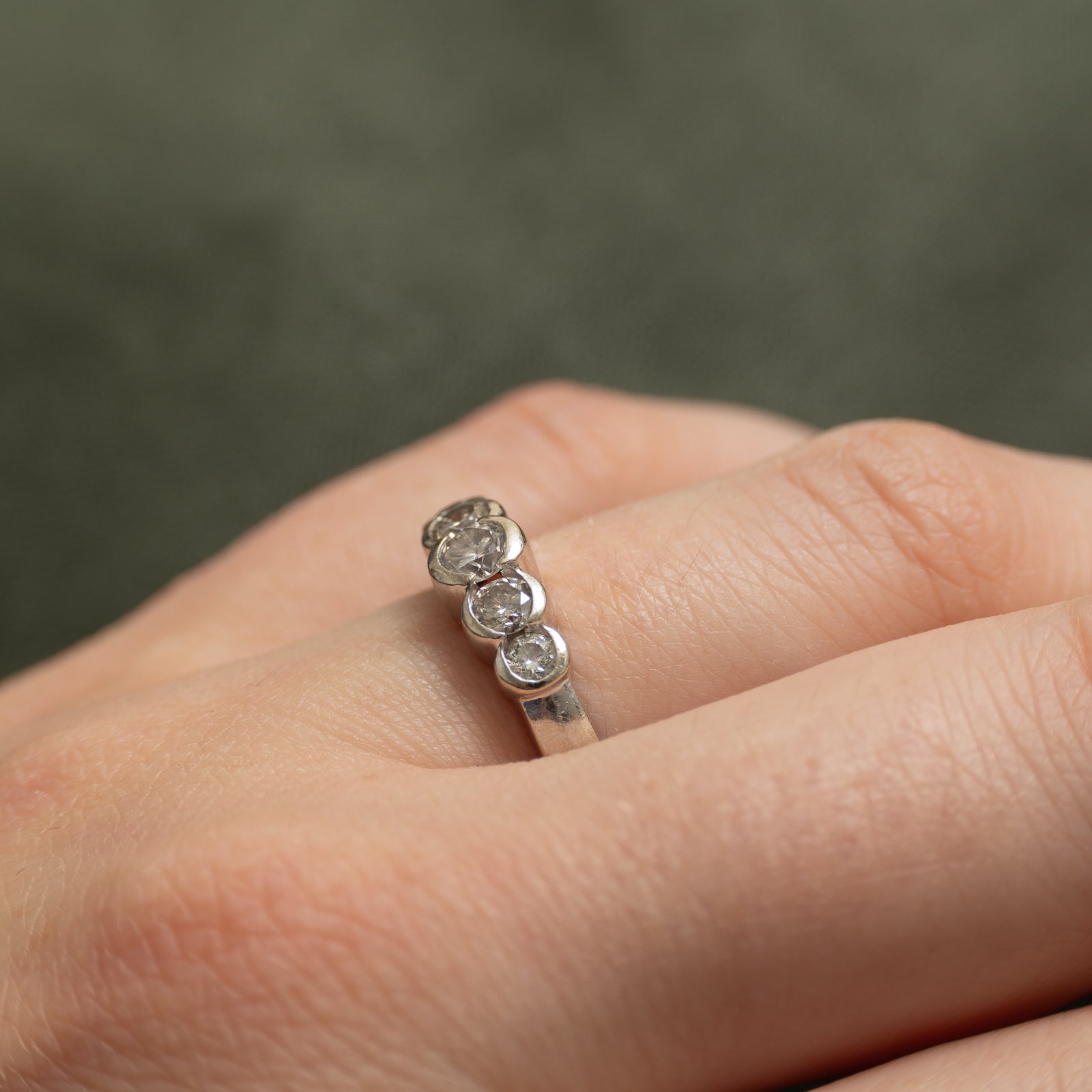 Five Stone Bezel Set Diamond Ring | 0.67ctw | SZ 6.5