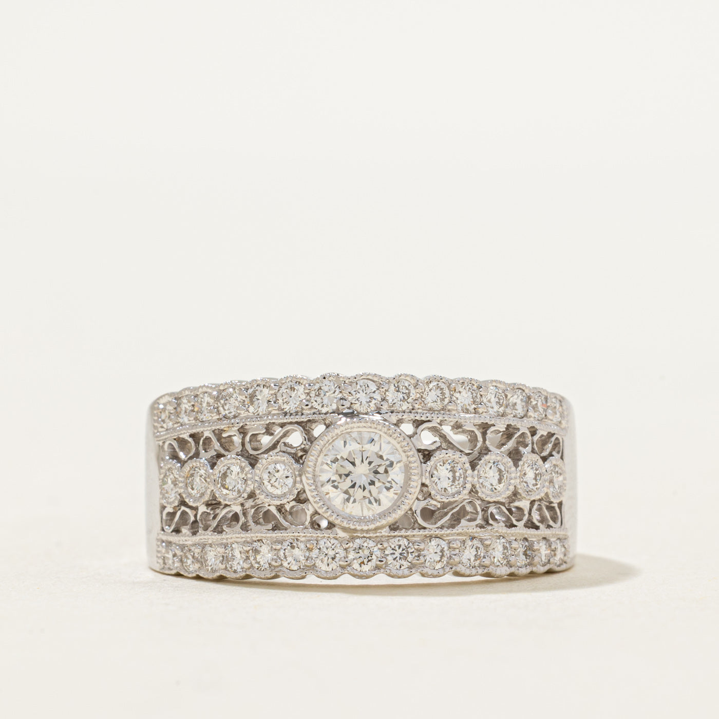 Diamond Scrollwork Ring | 0.67ctw | SZ 6.75