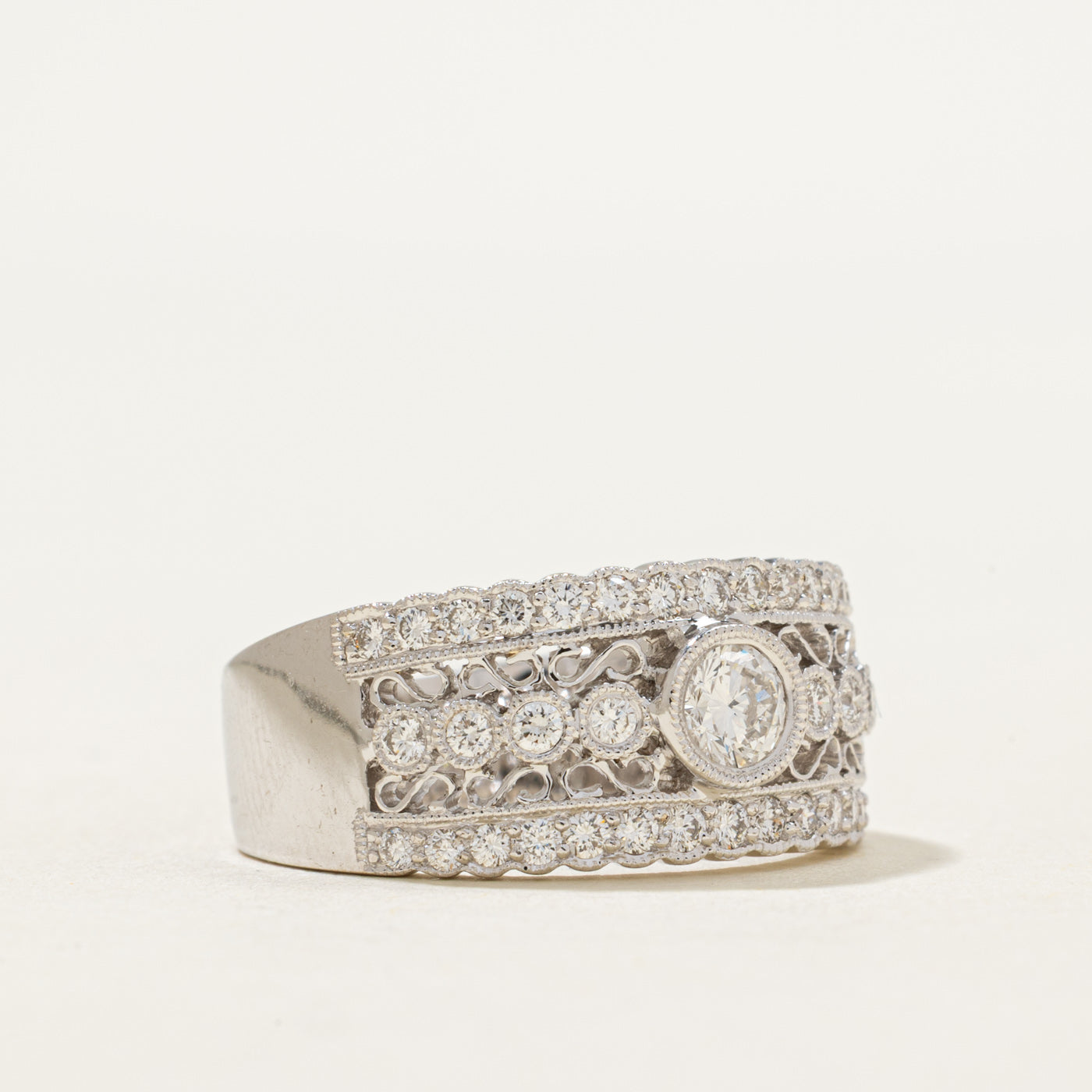 Diamond Scrollwork Ring | 0.67ctw | SZ 6.75
