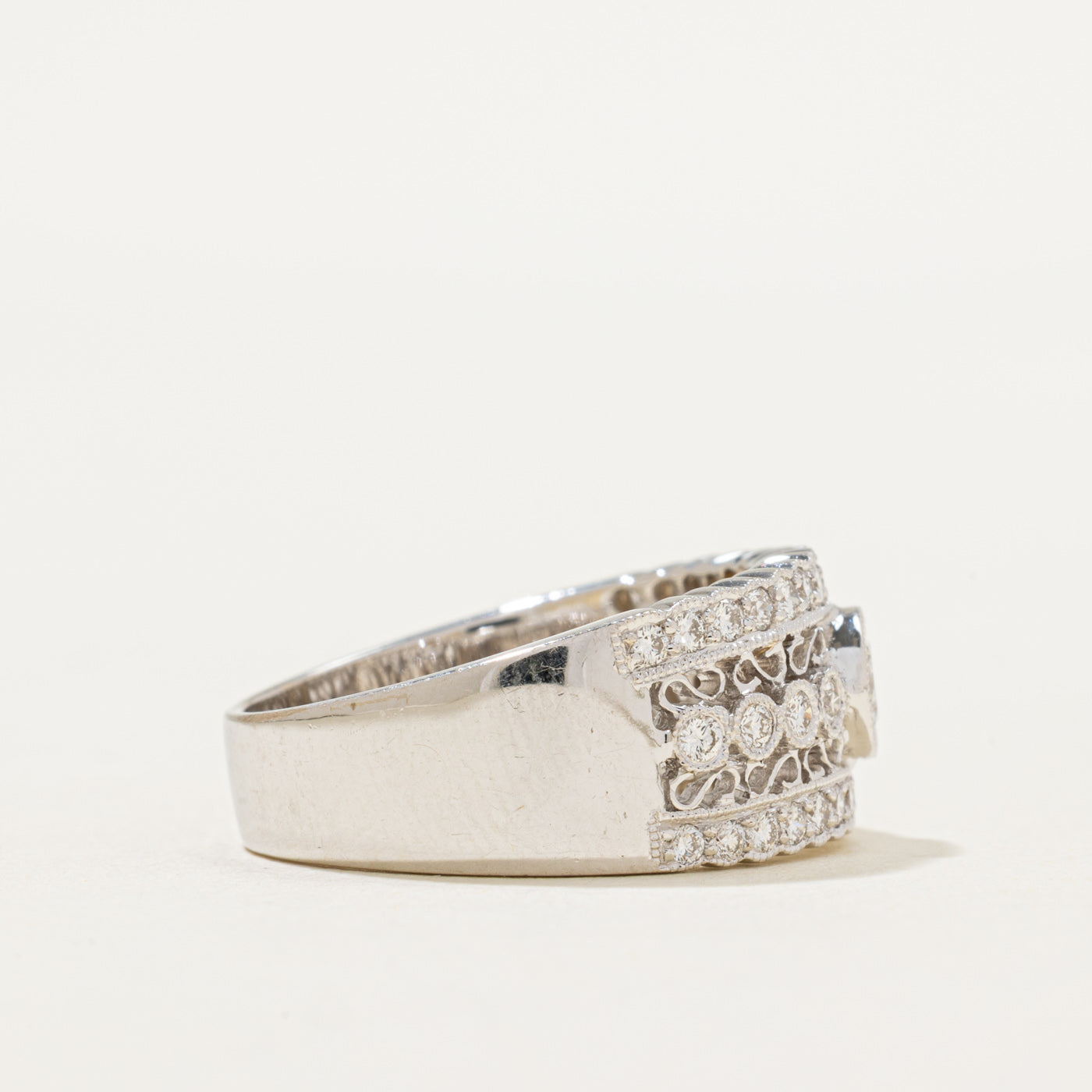 Diamond Scrollwork Ring | 0.67ctw | SZ 6.75