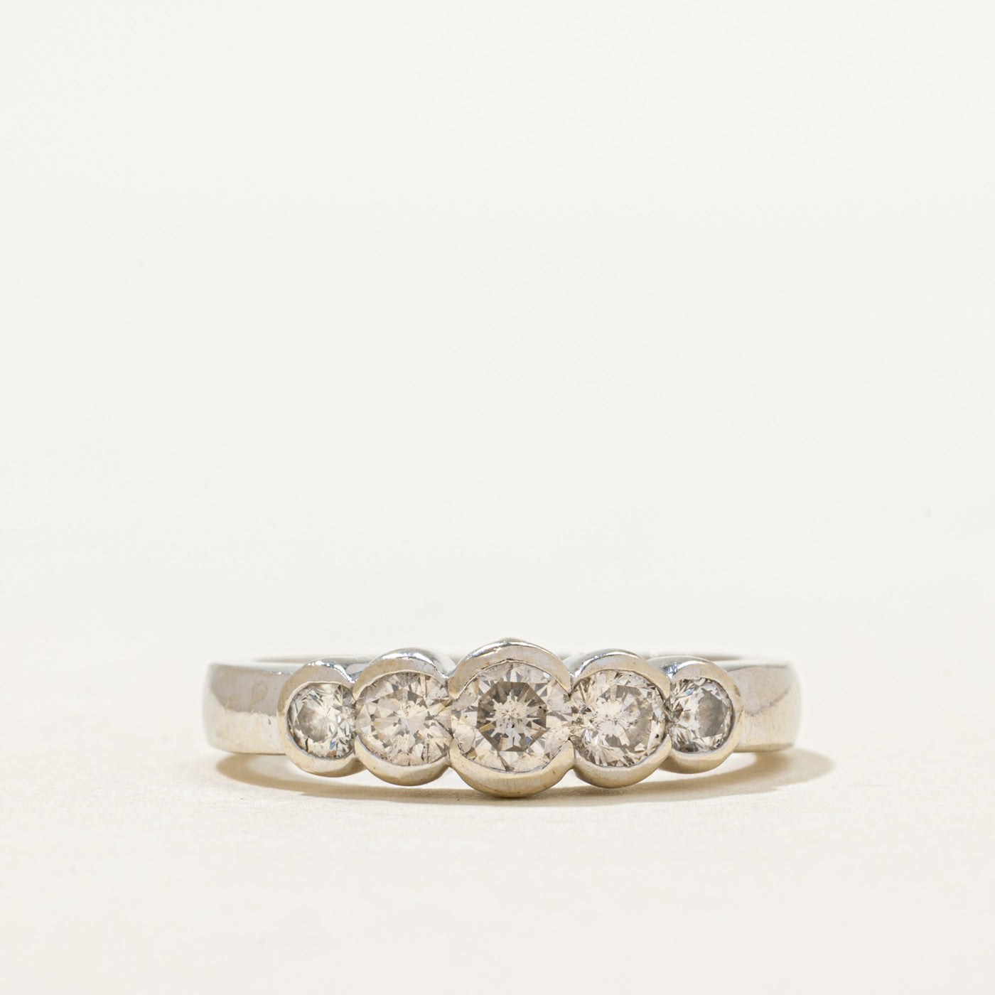 Five Stone Bezel Set Diamond Ring | 0.67ctw | SZ 6.5