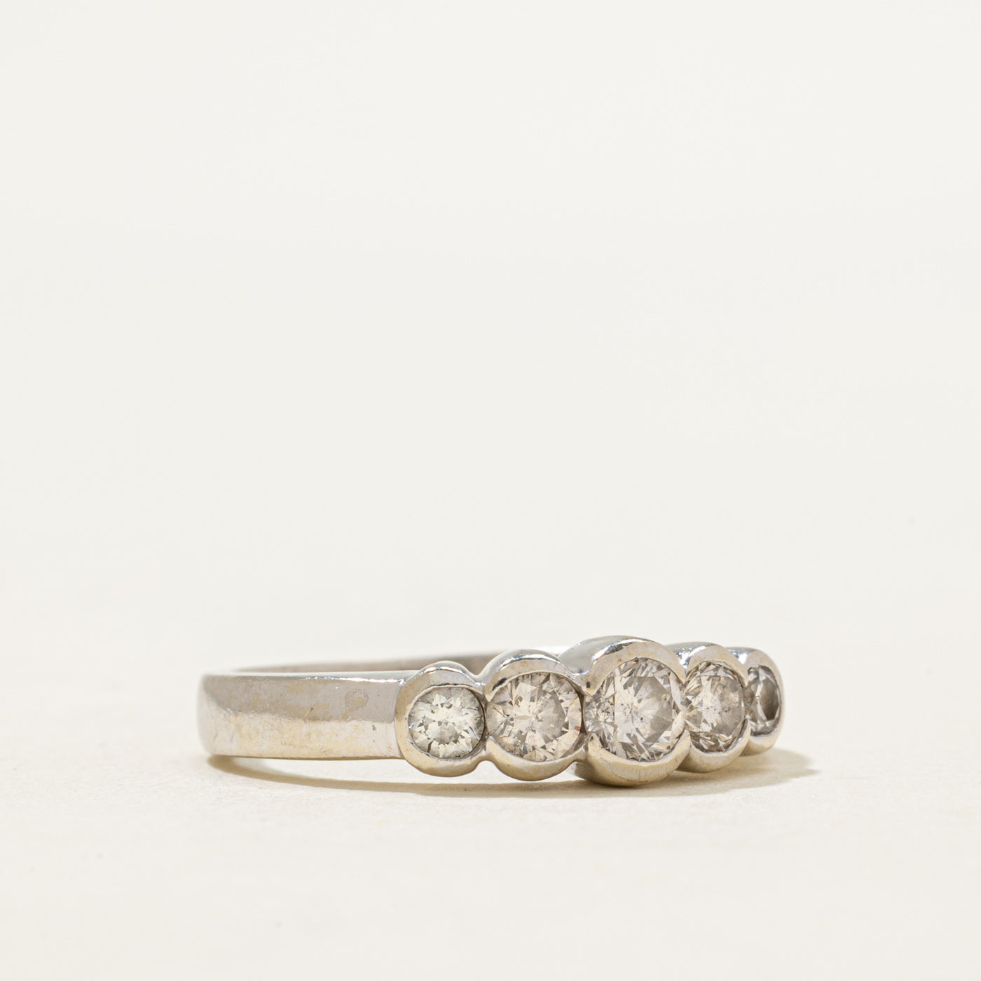 Five Stone Bezel Set Diamond Ring | 0.67ctw | SZ 6.5