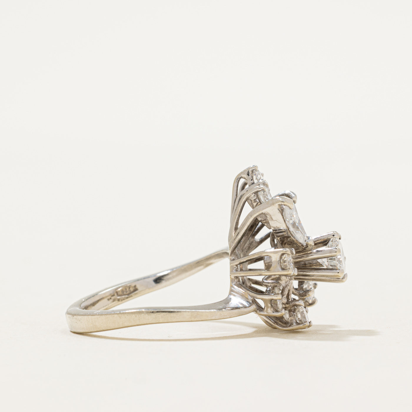 Mixed Cut Diamond Cocktail Ring | 0.95ctw | SZ 5.5