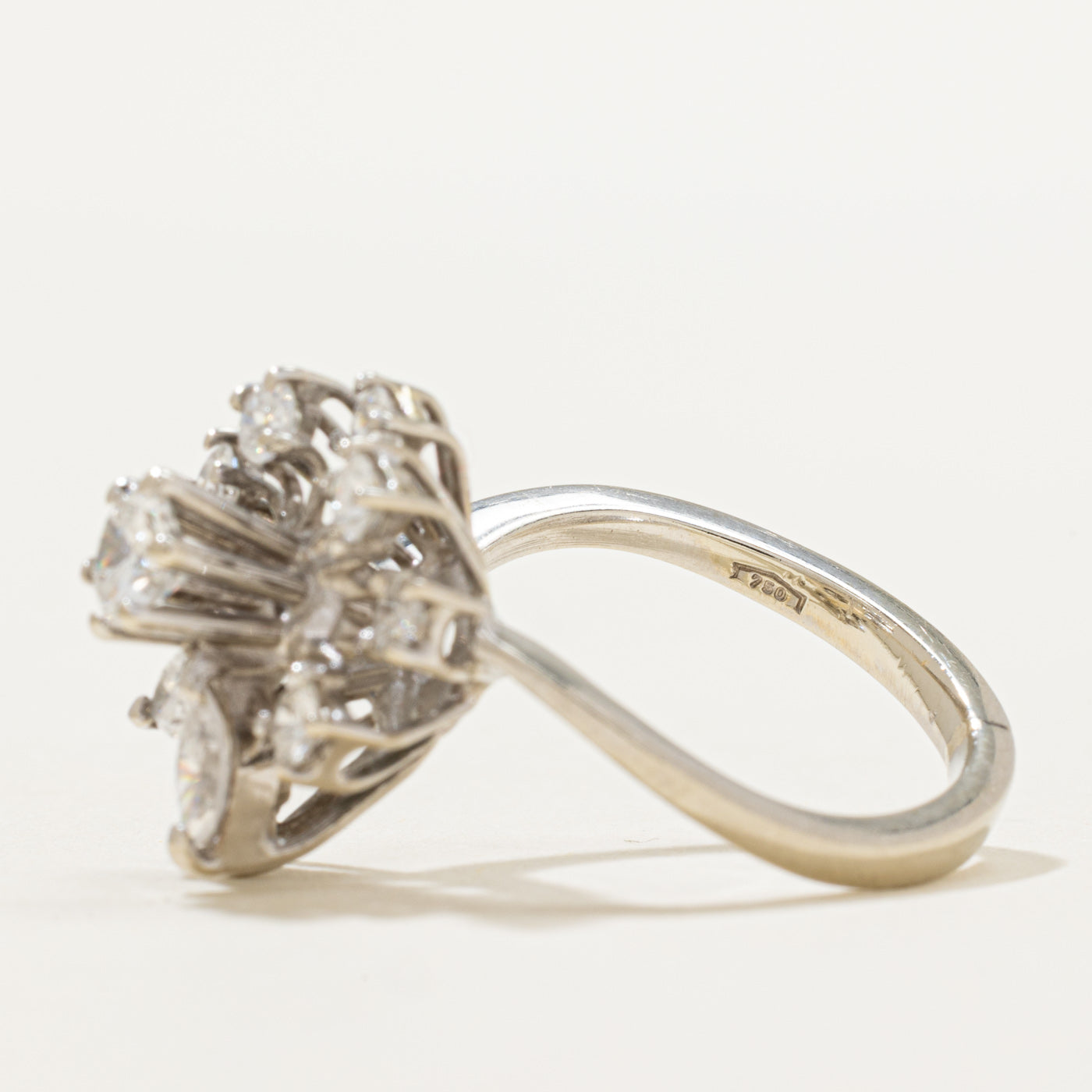 Mixed Cut Diamond Cocktail Ring | 0.95ctw | SZ 5.5
