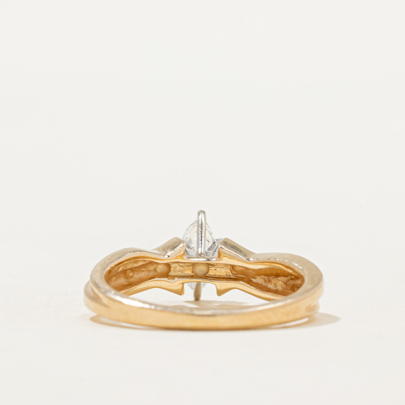 Marquise Cut Diamond Double Cross Over Ring | 0.25ct | SZ 5