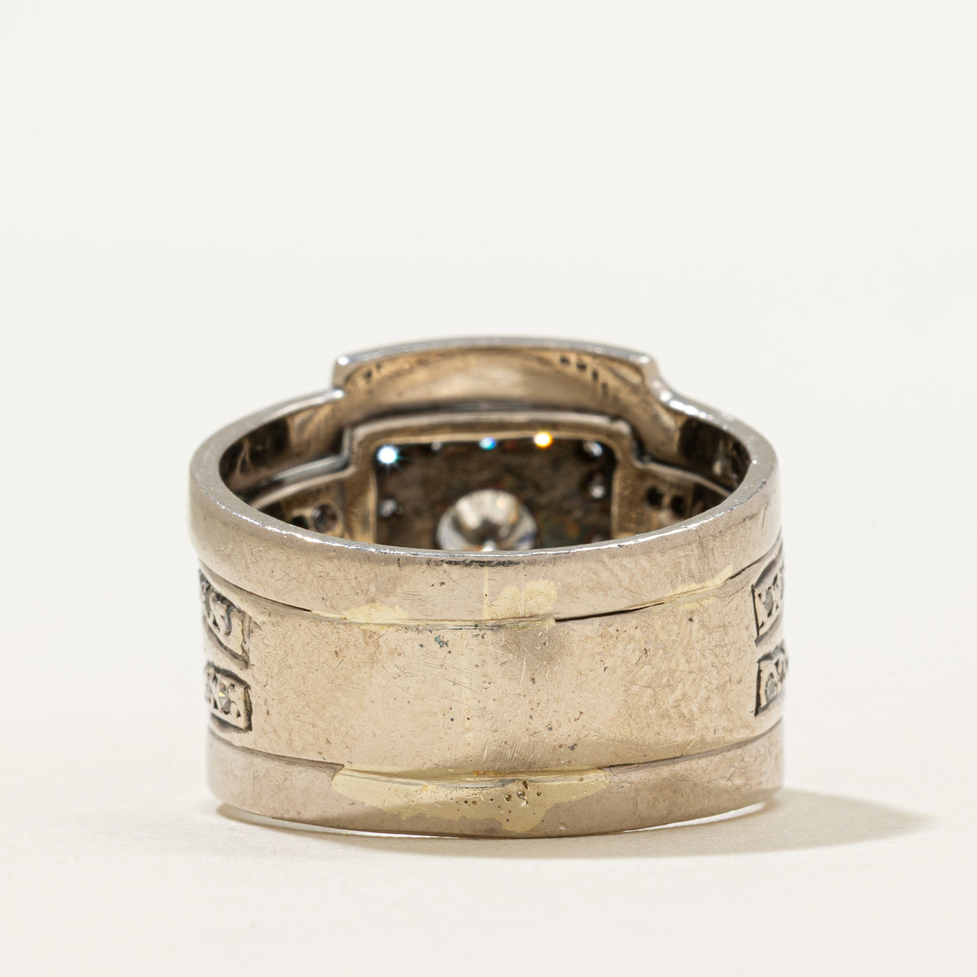 Diamond Square Halo Statement Ring | 0.57ctw | SZ 7