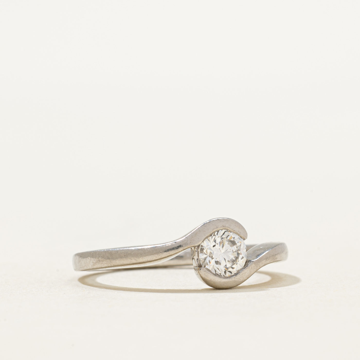 Birmingham Semi Bezel Diamond Bypass Ring | 0.41ct | SZ 6.5