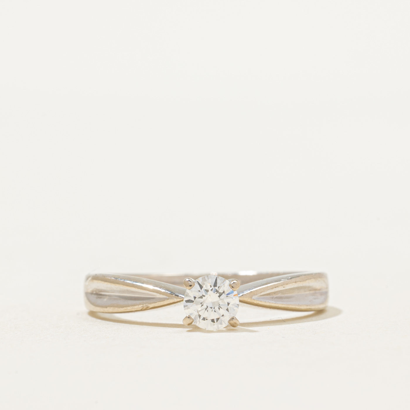 Solitaire Diamond Reverse Tapered Ring | 0.31ct | SZ 7.5