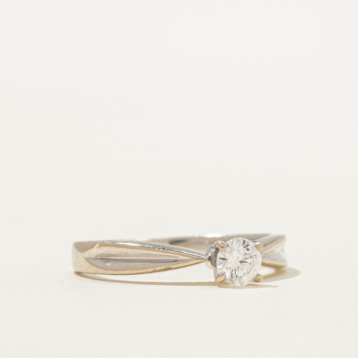 Solitaire Diamond Reverse Tapered Ring | 0.31ct | SZ 7.5