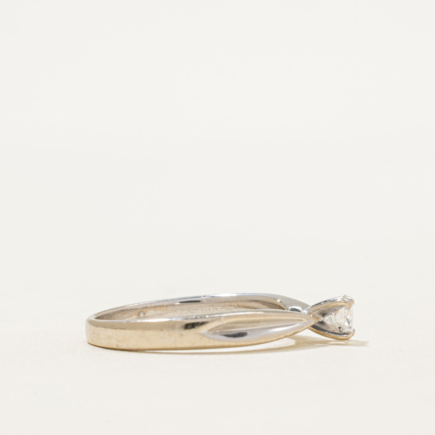 Solitaire Diamond Reverse Tapered Ring | 0.31ct | SZ 7.5