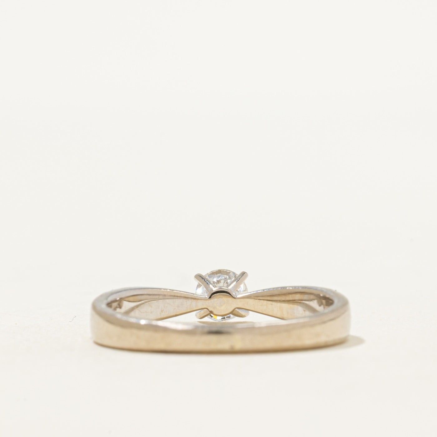 Solitaire Diamond Reverse Tapered Ring | 0.31ct | SZ 7.5