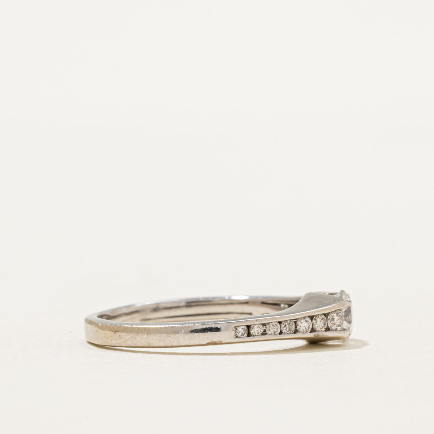 Channel Set Diamond Tapered Ring | 0.45ctw | SZ 7