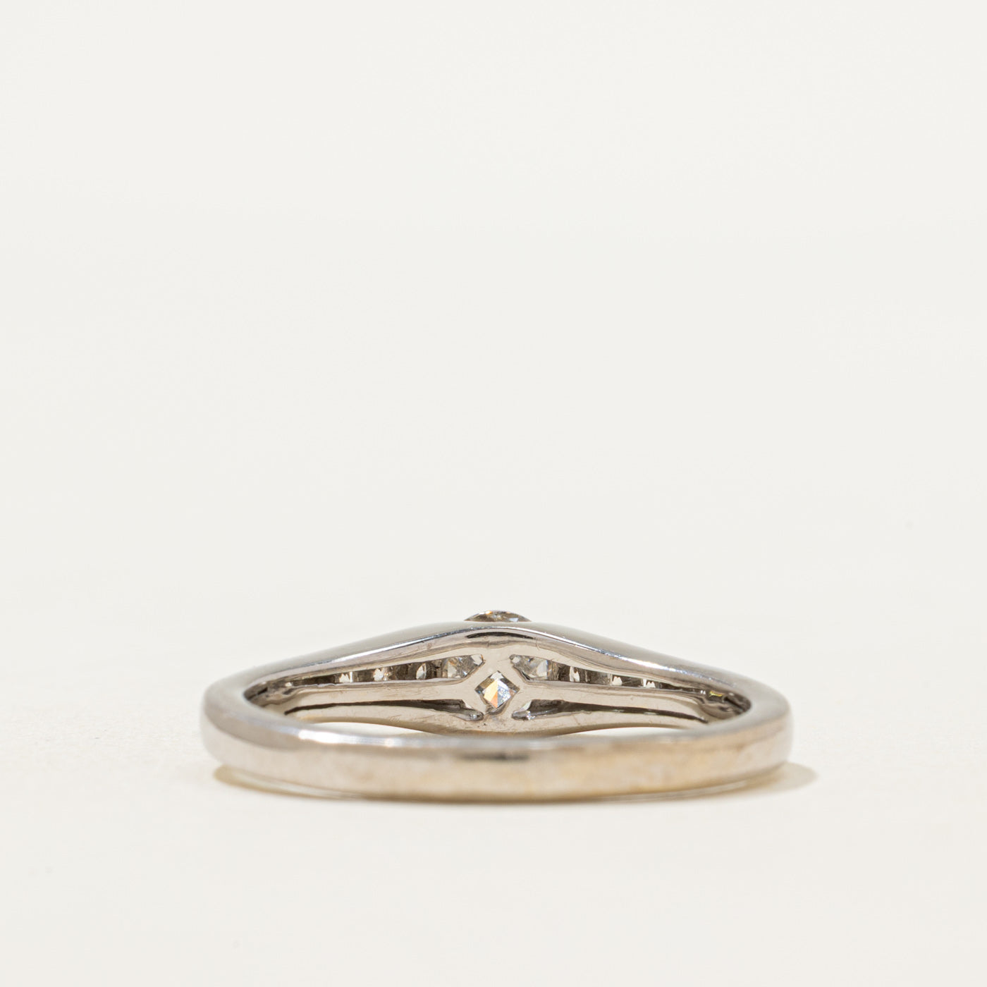 Channel Set Diamond Tapered Ring | 0.45ctw | SZ 7