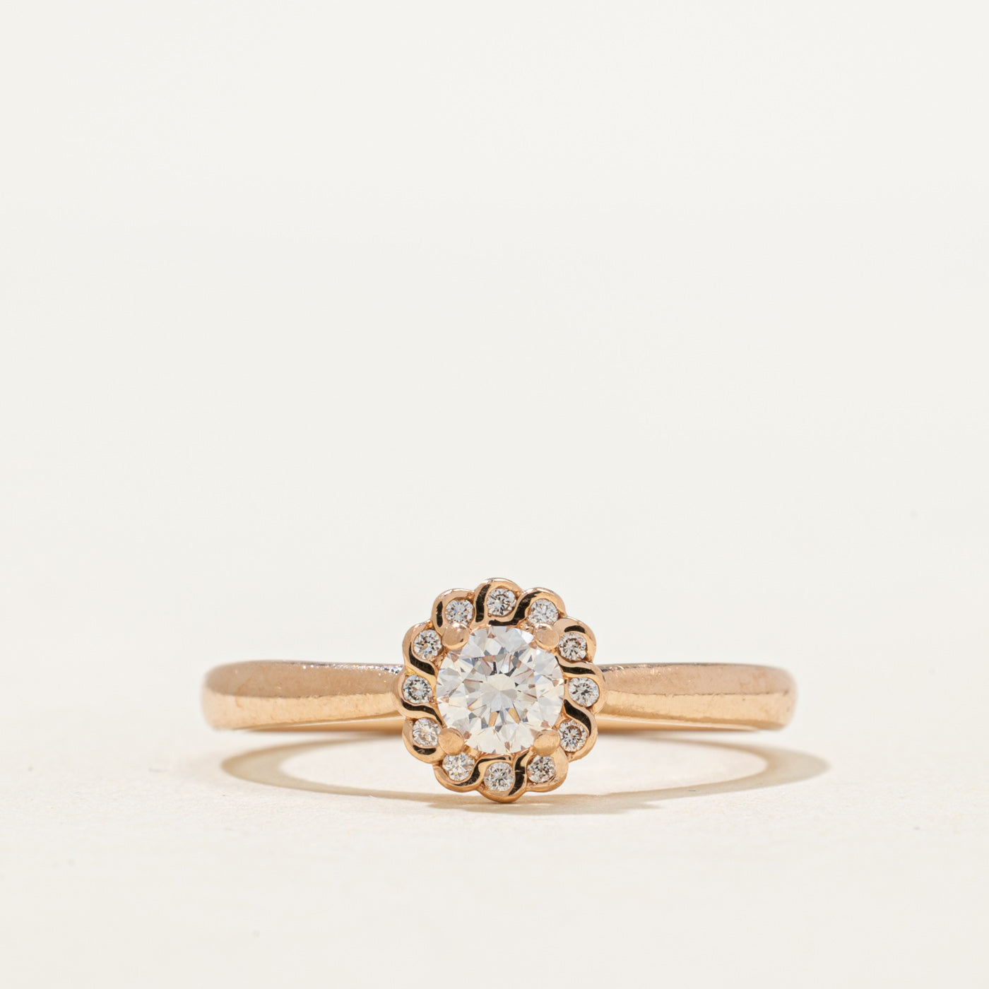 Diamond Daisy Engagement Ring | 0.40ctw | SZ 6.75