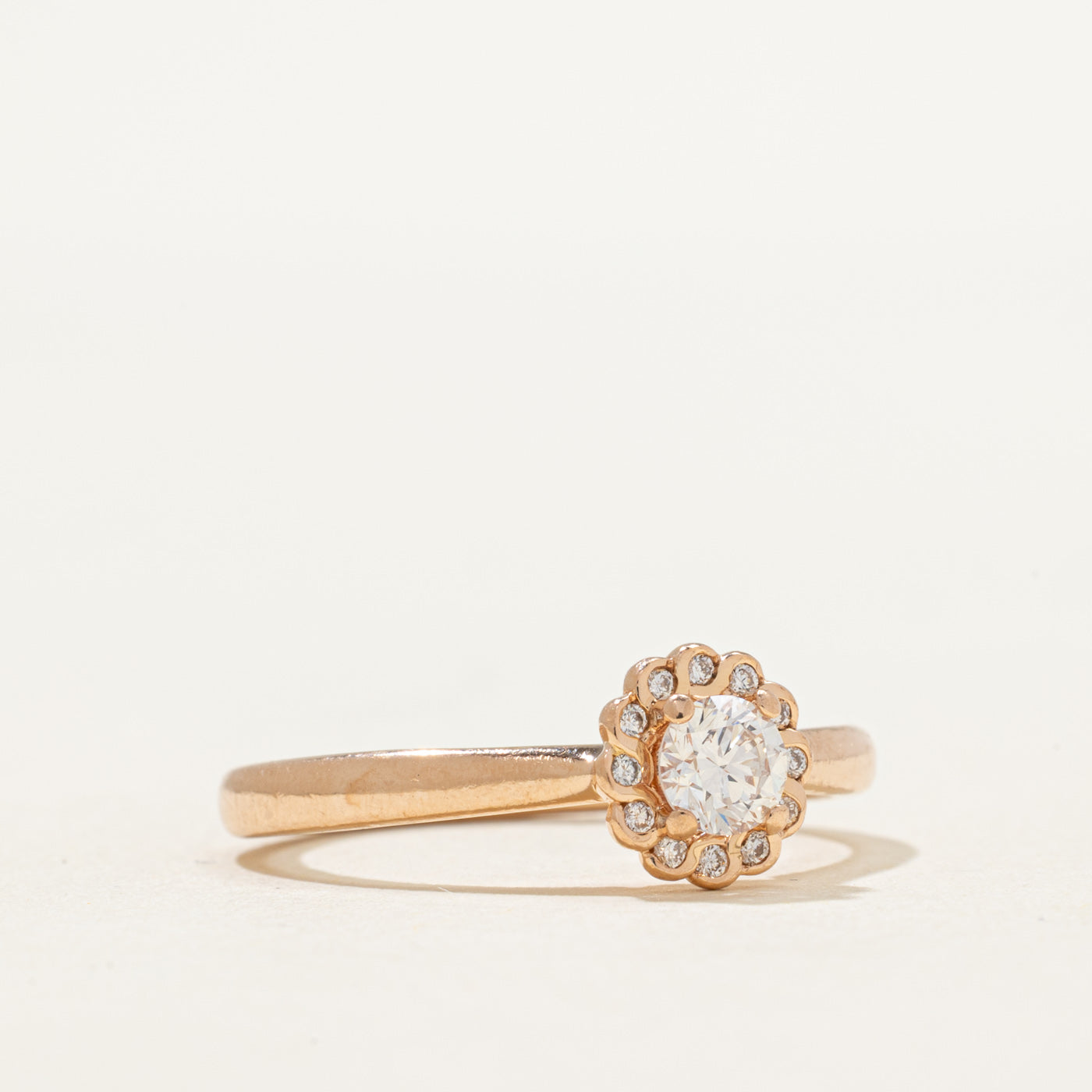 Diamond Daisy Engagement Ring | 0.40ctw | SZ 6.75