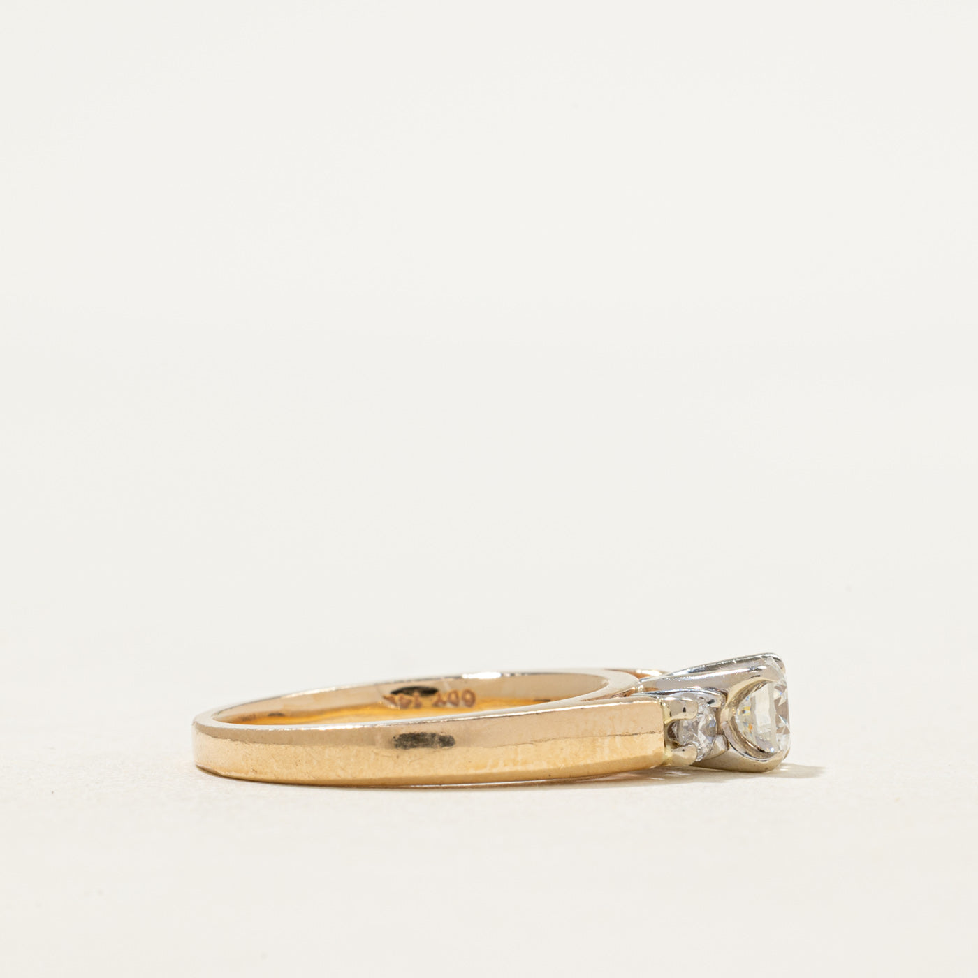 Three Stone Diamond Engagement Ring | 0.48ct | SZ 5.5
