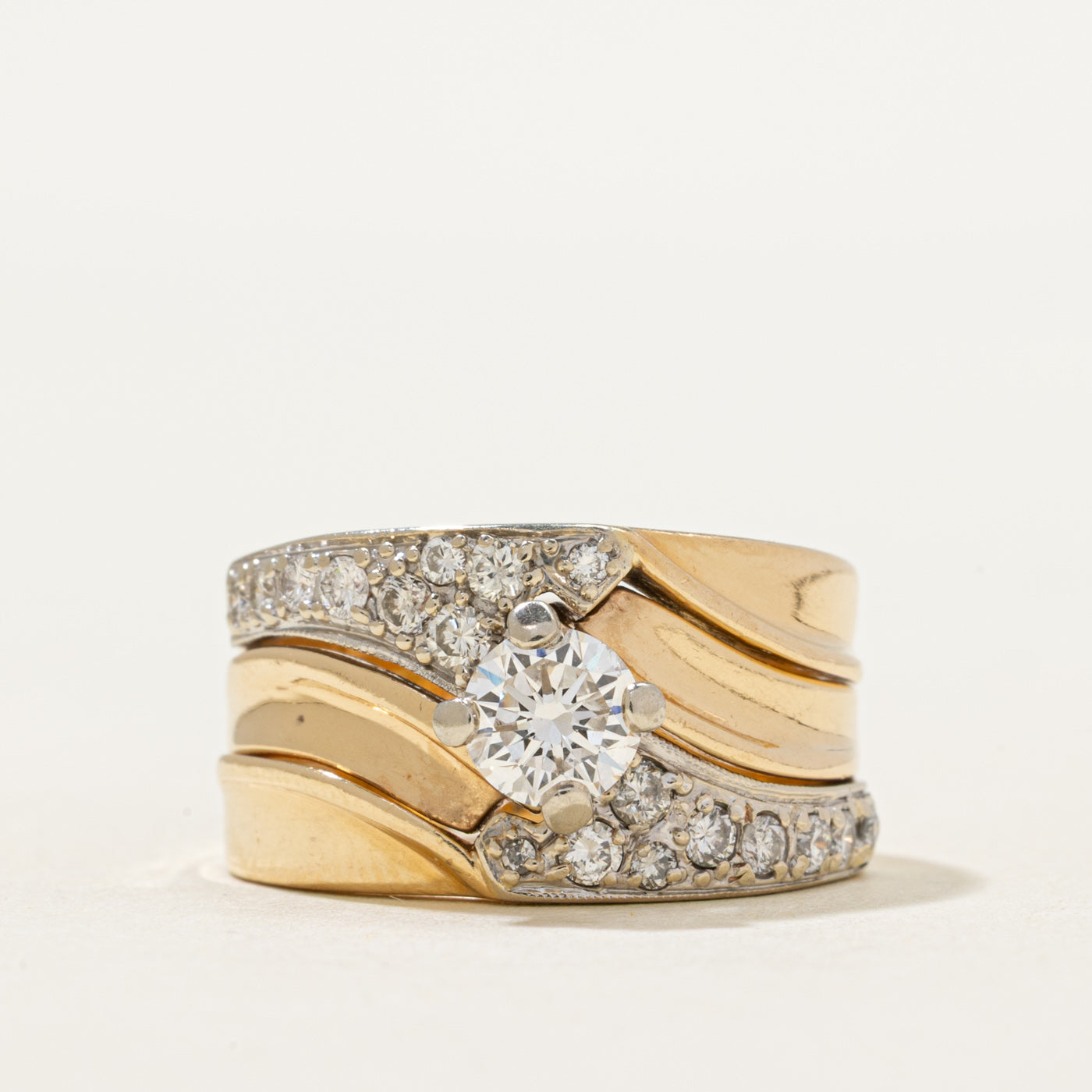 Diamond Chunky Bypass Ring | 0.84ctw | SZ 6.25