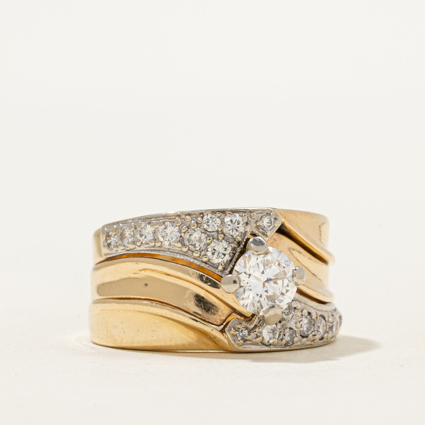 Diamond Chunky Bypass Ring | 0.84ctw | SZ 6.25
