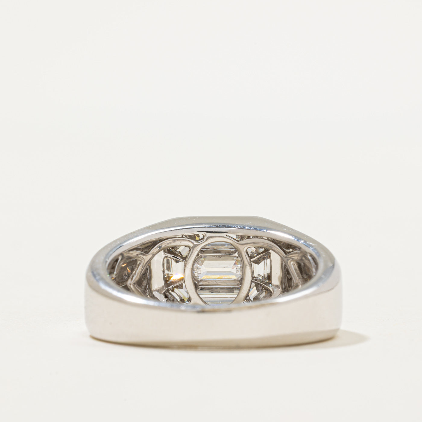Bague imposante sertie de diamants East West | 1,00 ct | Taille 7,5
