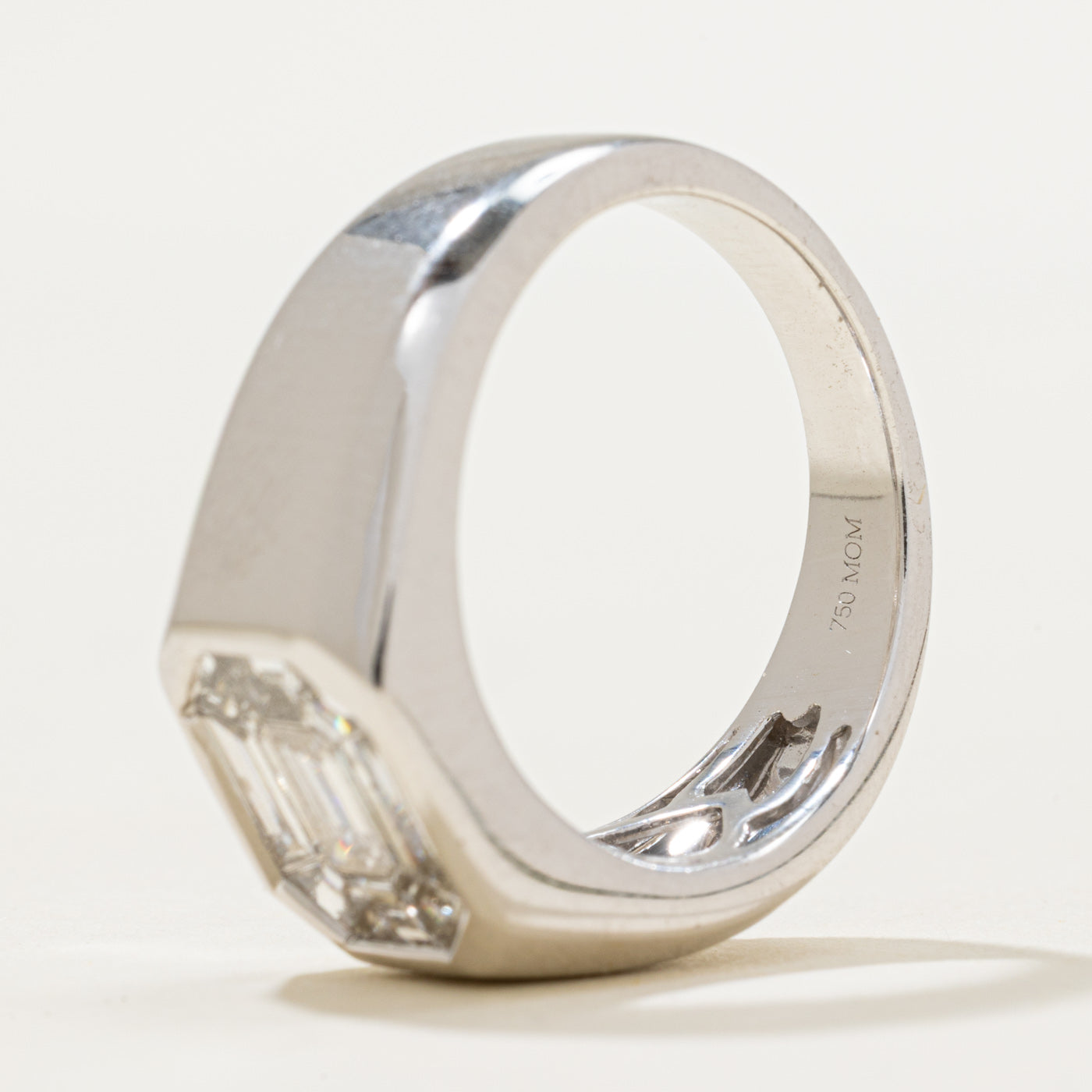 Bague imposante sertie de diamants East West | 1,00 ct | Taille 7,5