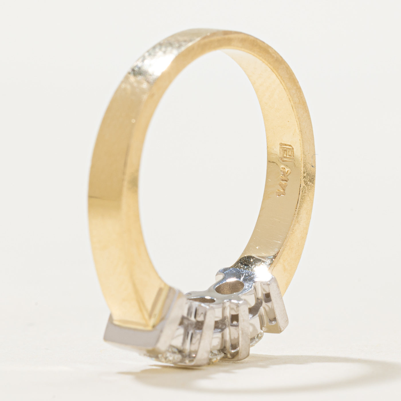 Bague trois diamants sertis tension | 0,50 ct | Taille 7