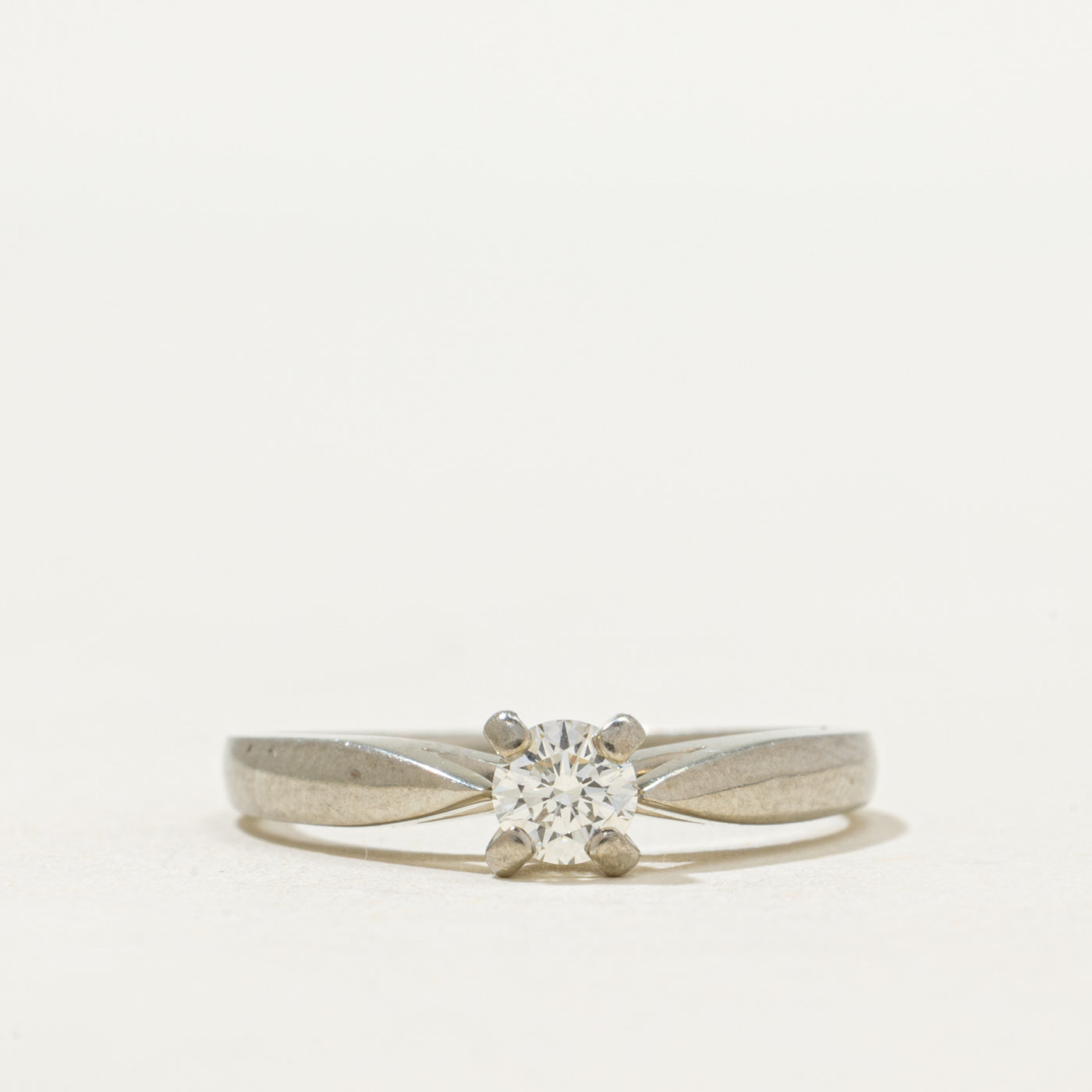 Solitaire Diamond Reverse Tapered Ring | 0.22ct | SZ 6