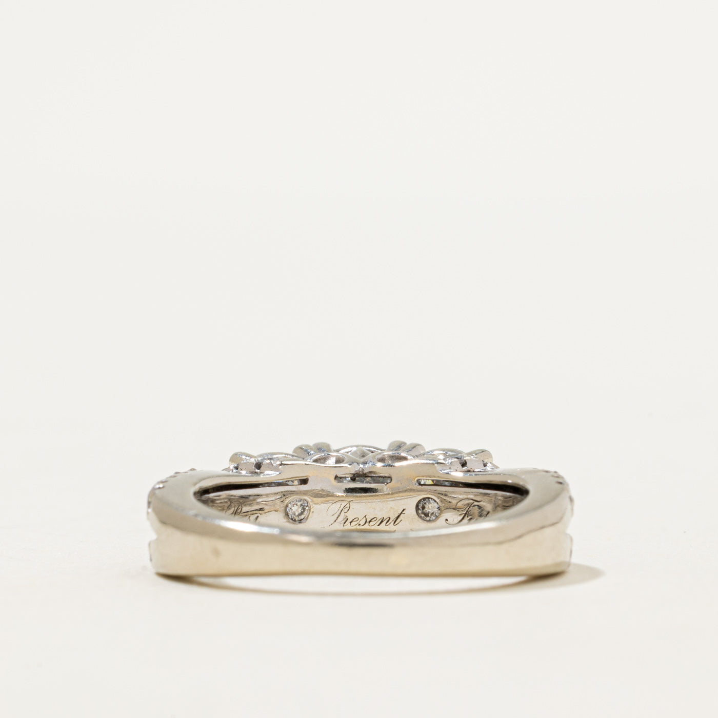Illusion Set Three Stone Diamond Accented Ring | 0.90ctw | SZ 6