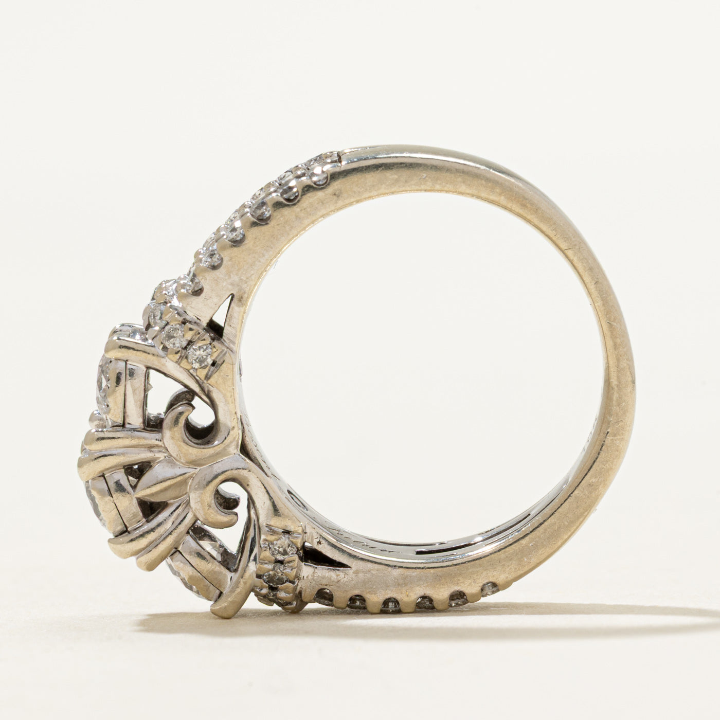 Illusion Set Three Stone Diamond Accented Ring | 0.90ctw | SZ 6
