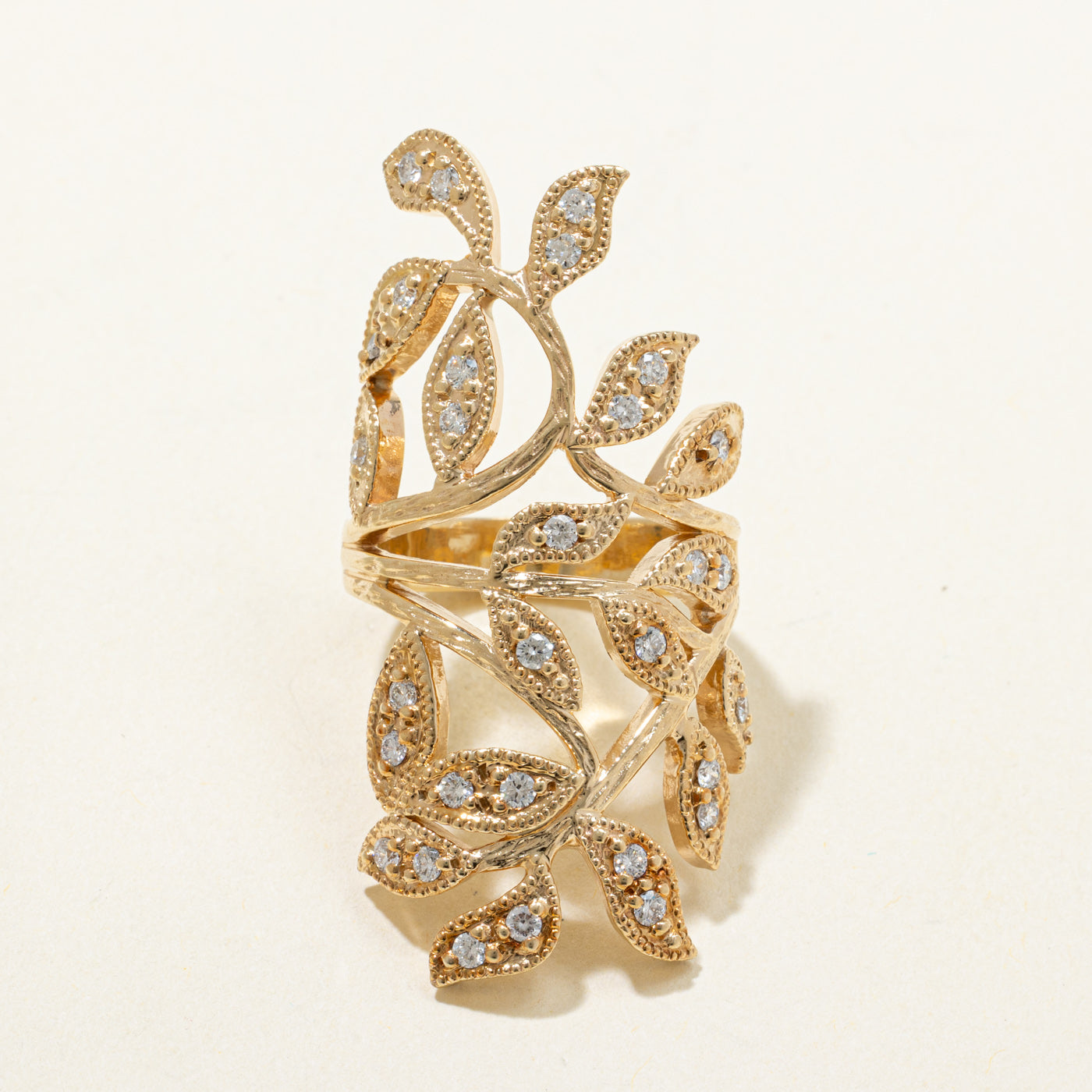 Diamond Vines Wrap Cocktail Ring | 1.00ctw | SZ 8