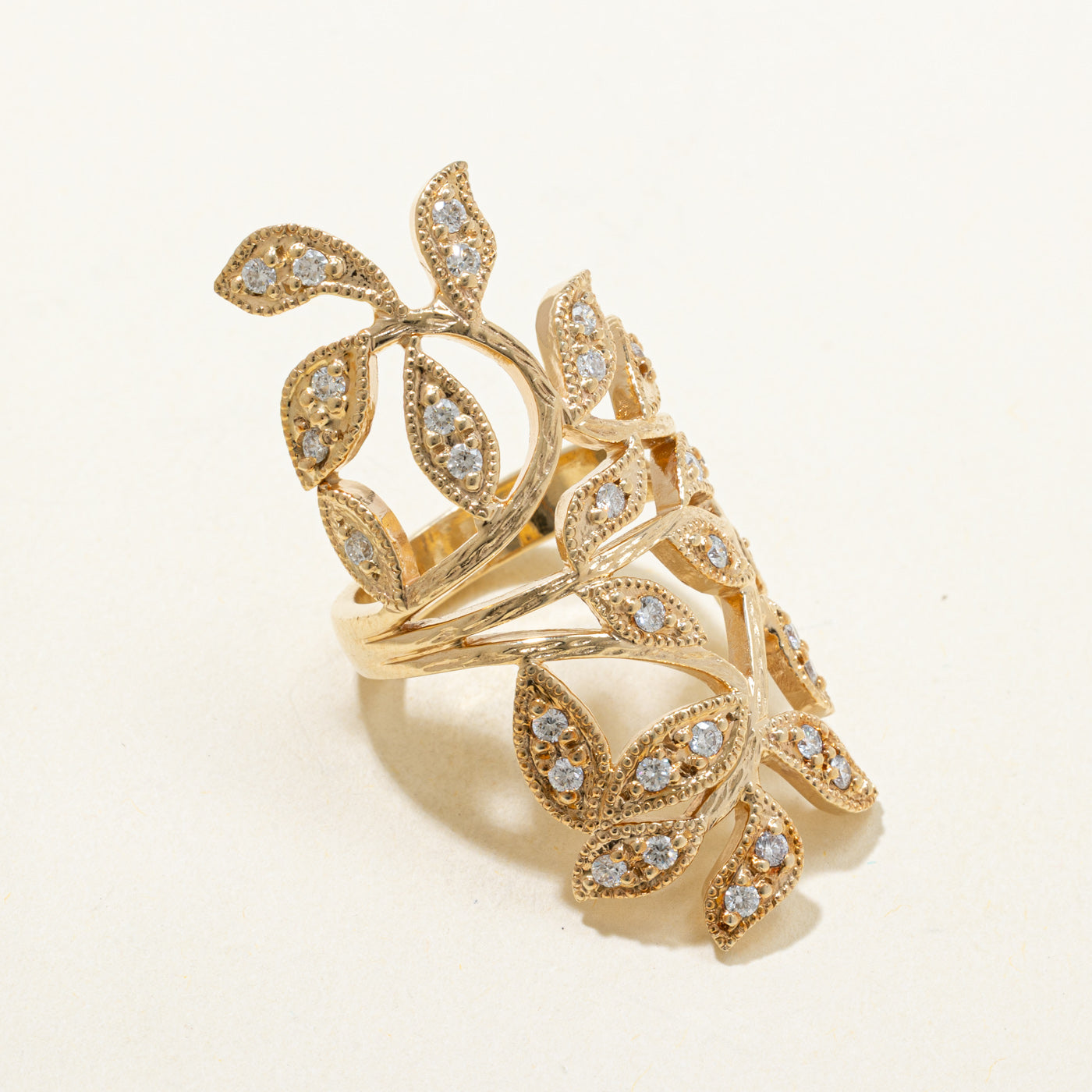 Diamond Vines Wrap Cocktail Ring | 1.00ctw | SZ 8
