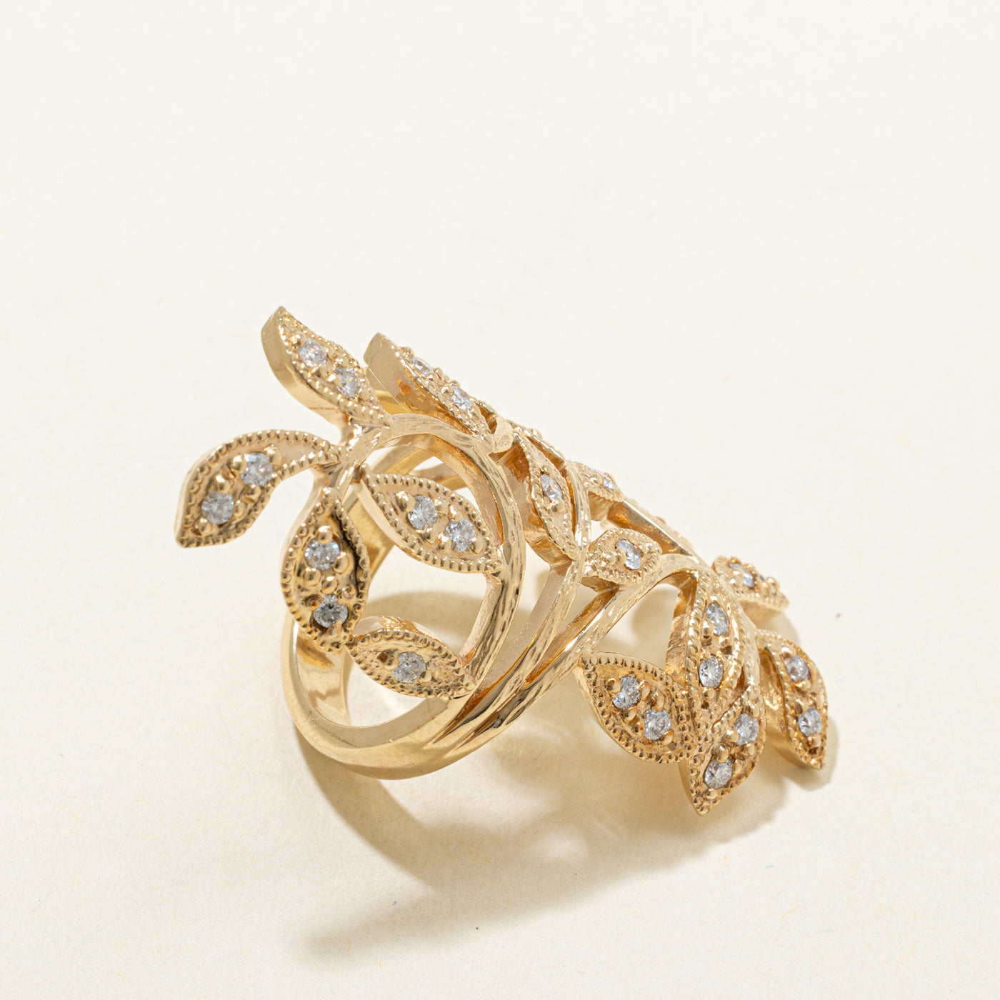 Diamond Vines Wrap Cocktail Ring | 1.00ctw | SZ 8