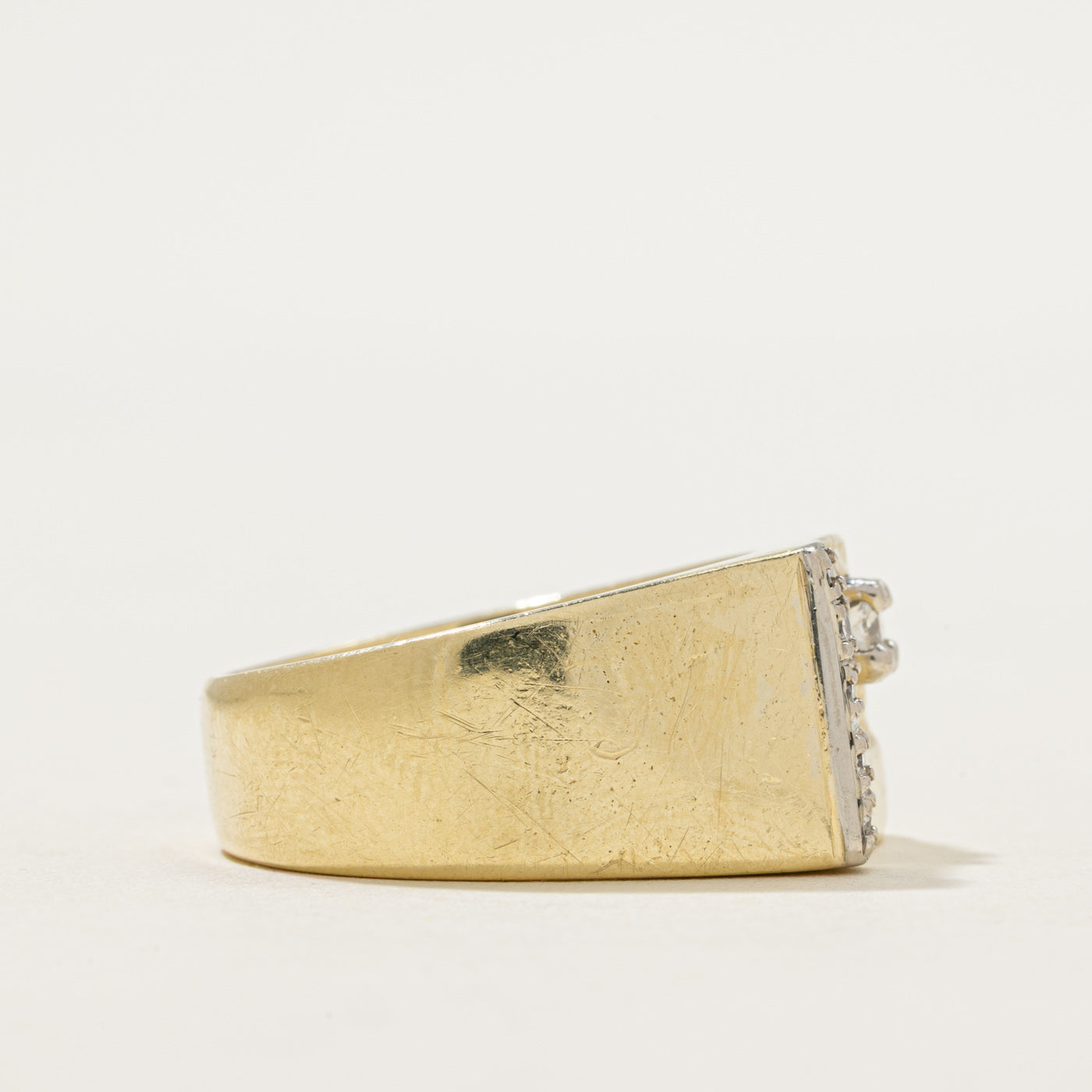 Diamond Textured Statement Ring | 0.24ct | SZ 10.5