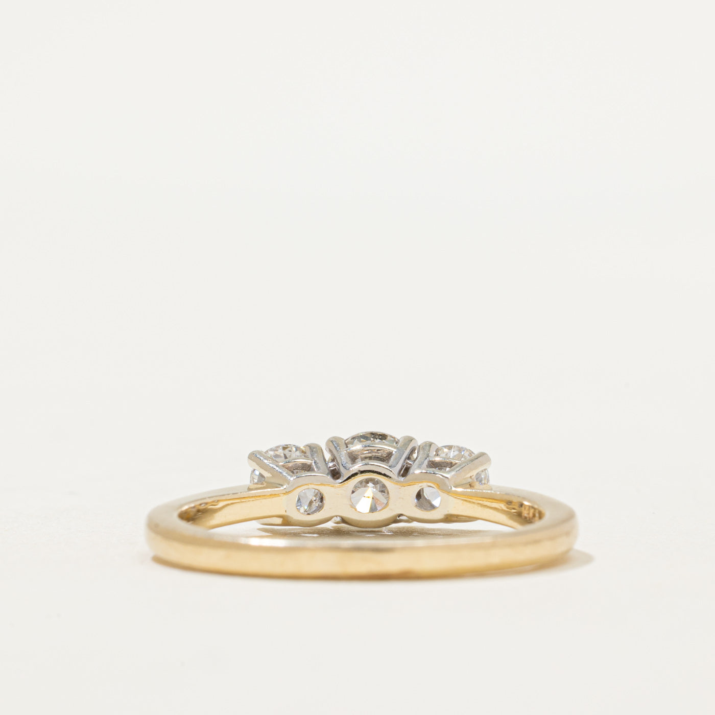 Bague trois diamants | 1,02 ct | Taille 8,75