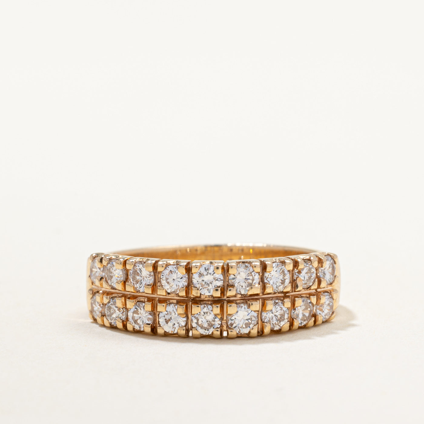 Double Row Semi Eternity Diamond Band | 1.08ctw | SZ 6