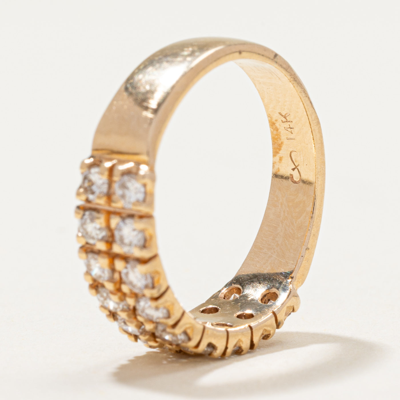 Double Row Semi Eternity Diamond Band | 1.08ctw | SZ 6