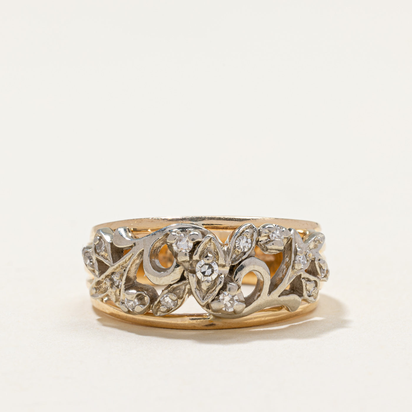 Diamond Openwork Vine Design Ring | 0.17ctw | SZ 7