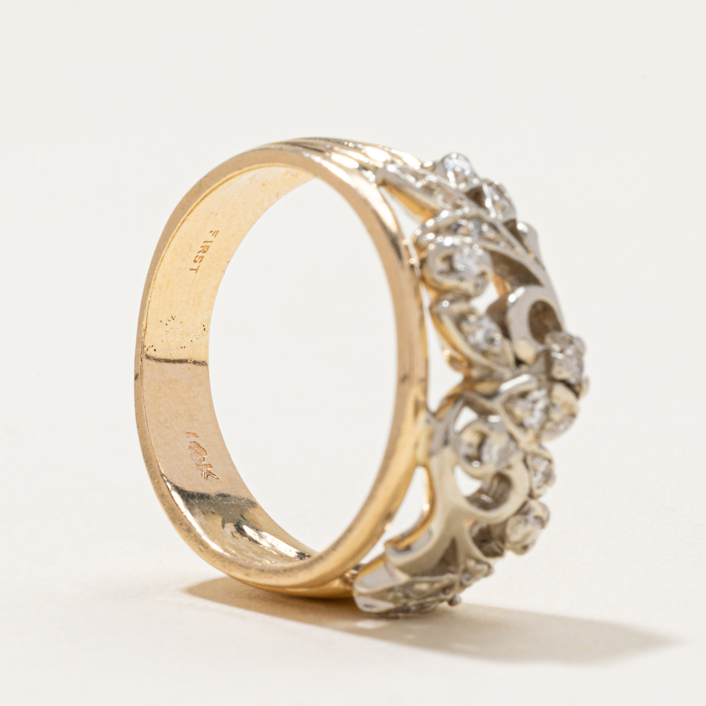 Diamond Openwork Vine Design Ring | 0.17ctw | SZ 7