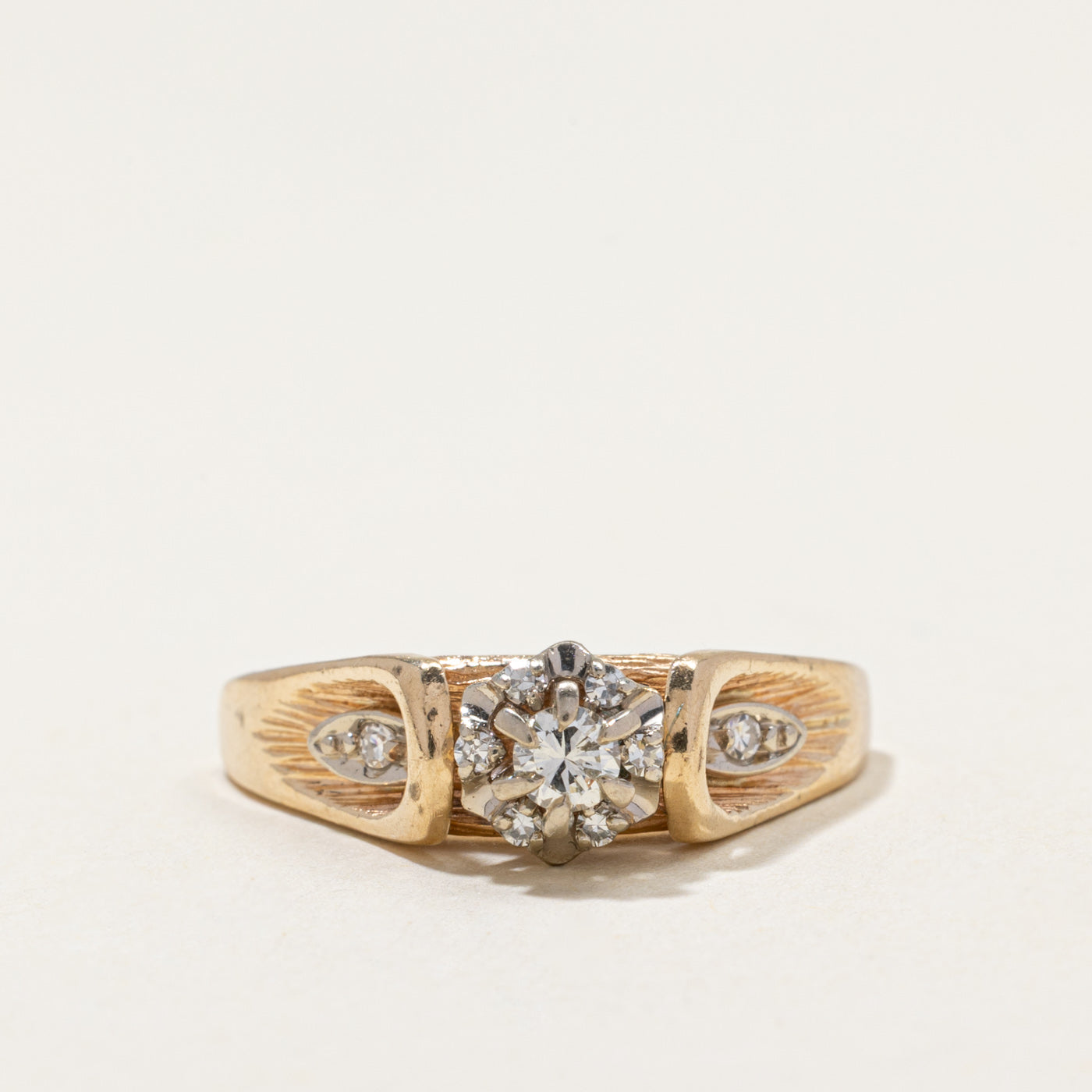 Diamond Cluster Cathedral Ring | 0.24ctw | SZ 7.5