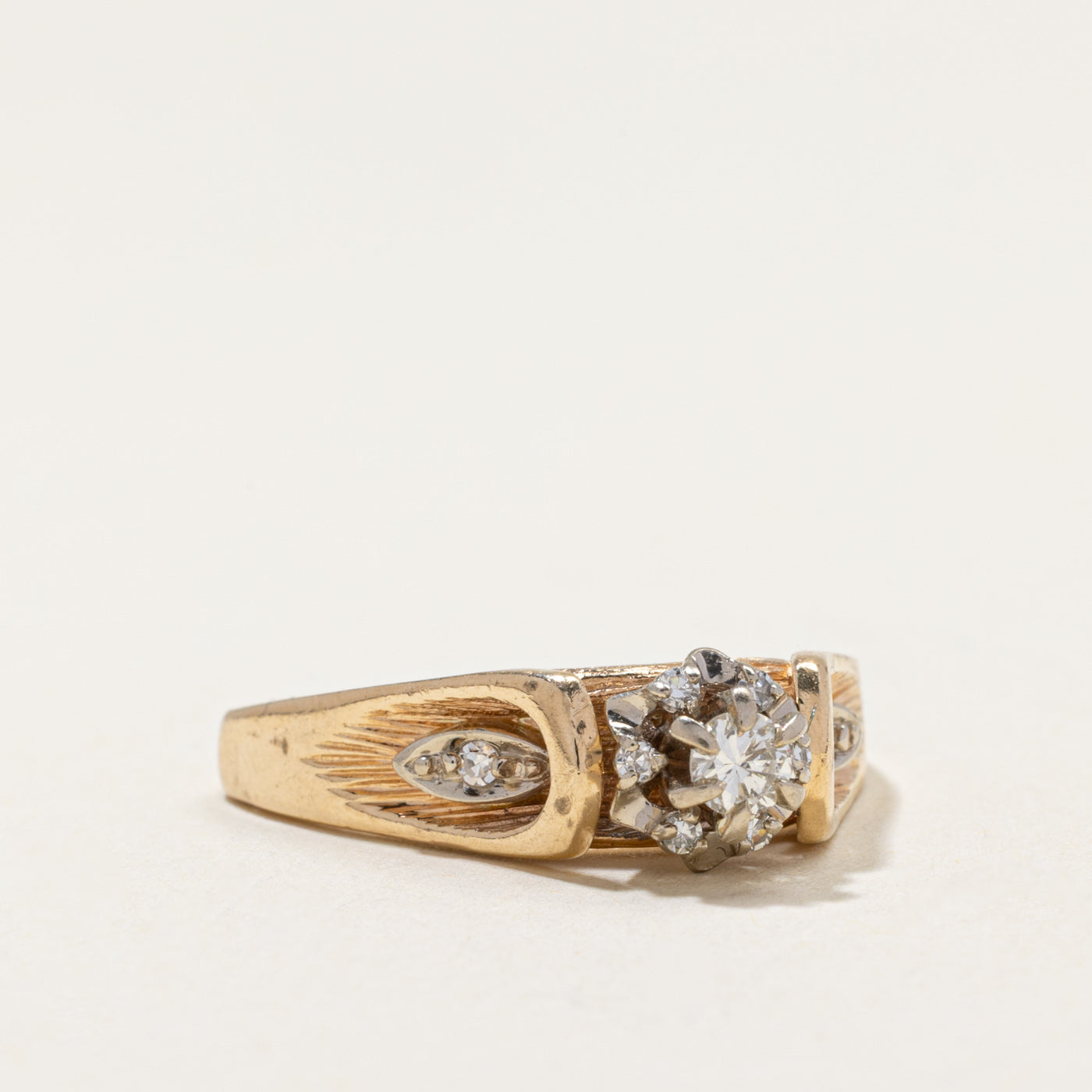 Diamond Cluster Cathedral Ring | 0.24ctw | SZ 7.5